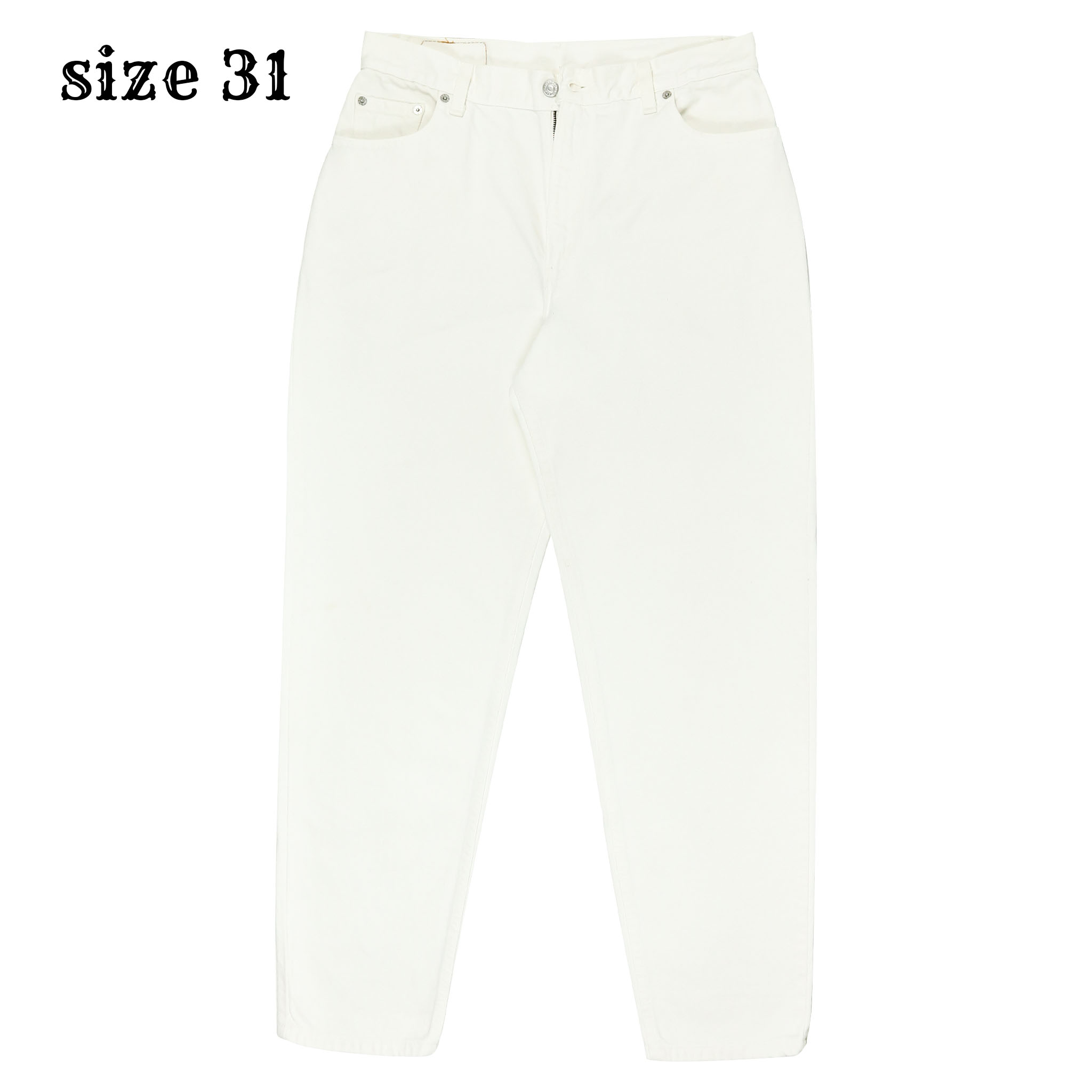 90s Levi's 550 USA White Denim Jeans Size 31