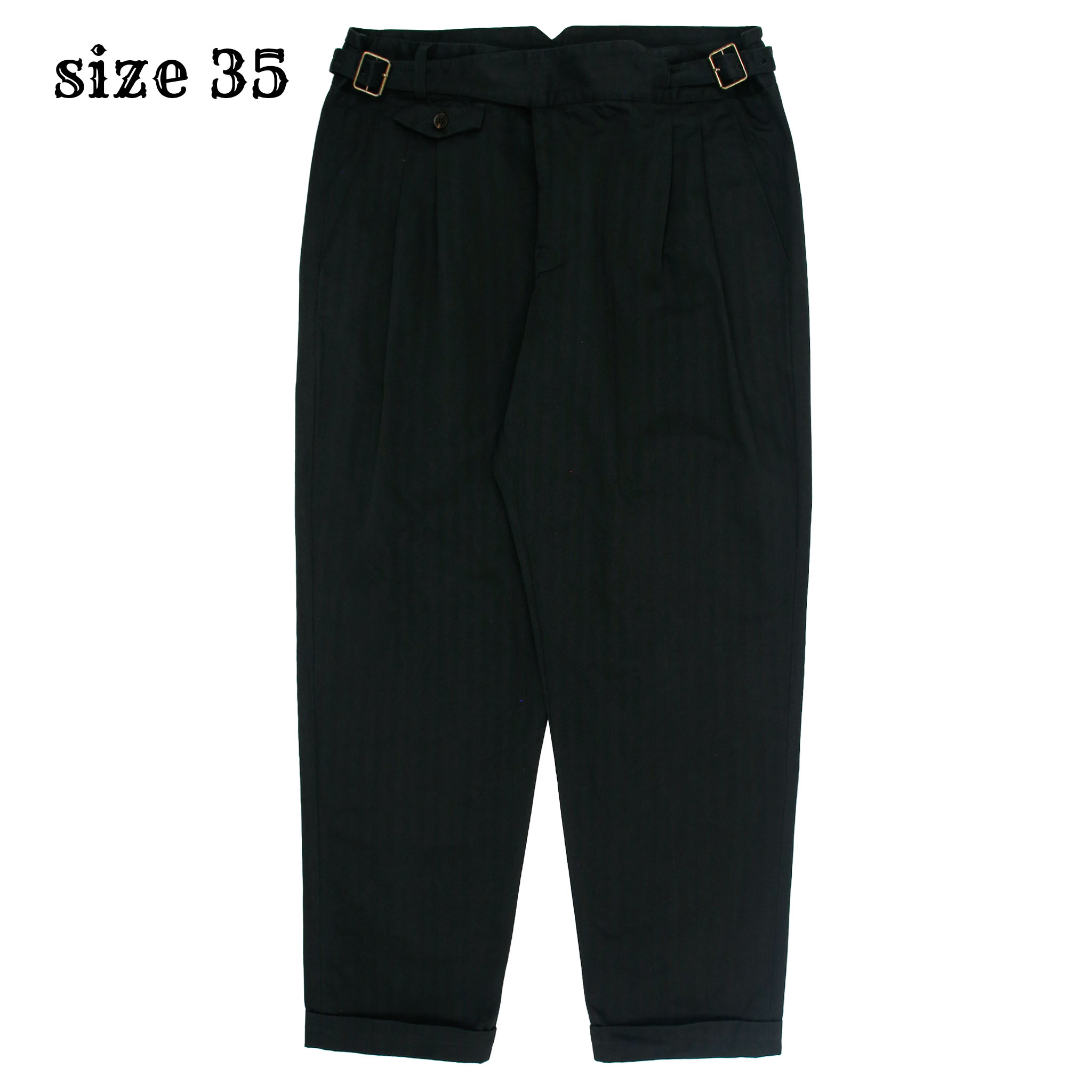 Pot & Craftsman Hbt Pleated Trousers Size 35