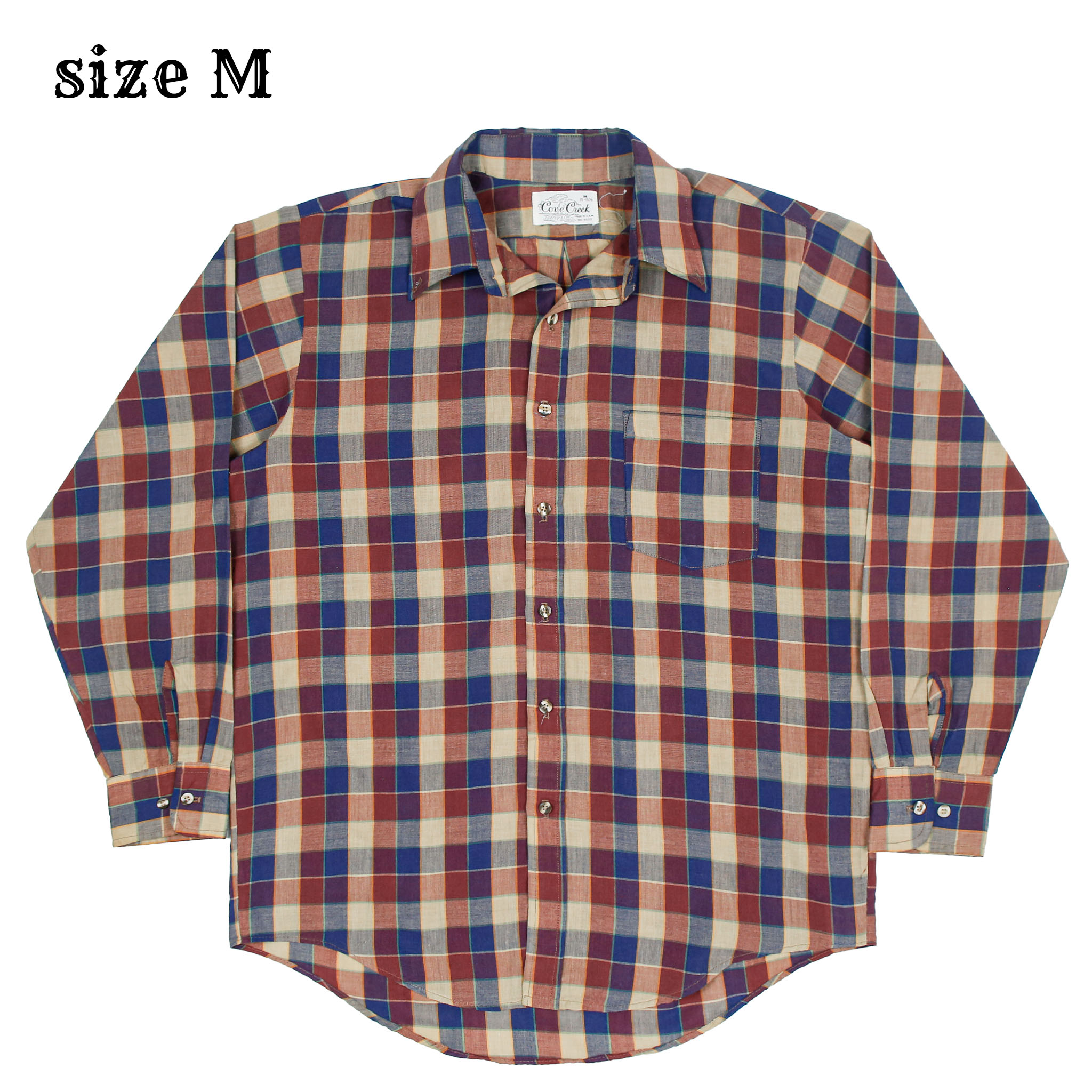 Vintage Cove Creek USA Board Check Shirt Size M