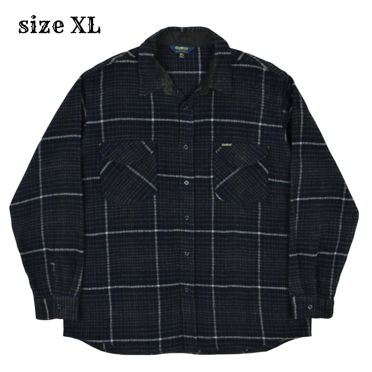 90s OshKosh Wool Plaid Shirt Size XL