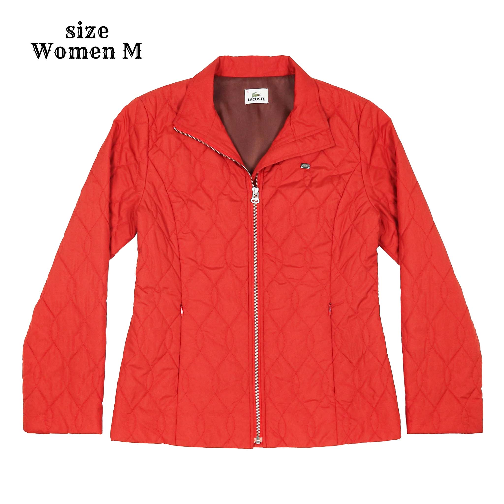 Lacoste Brand Quilted Jacket Women Size M