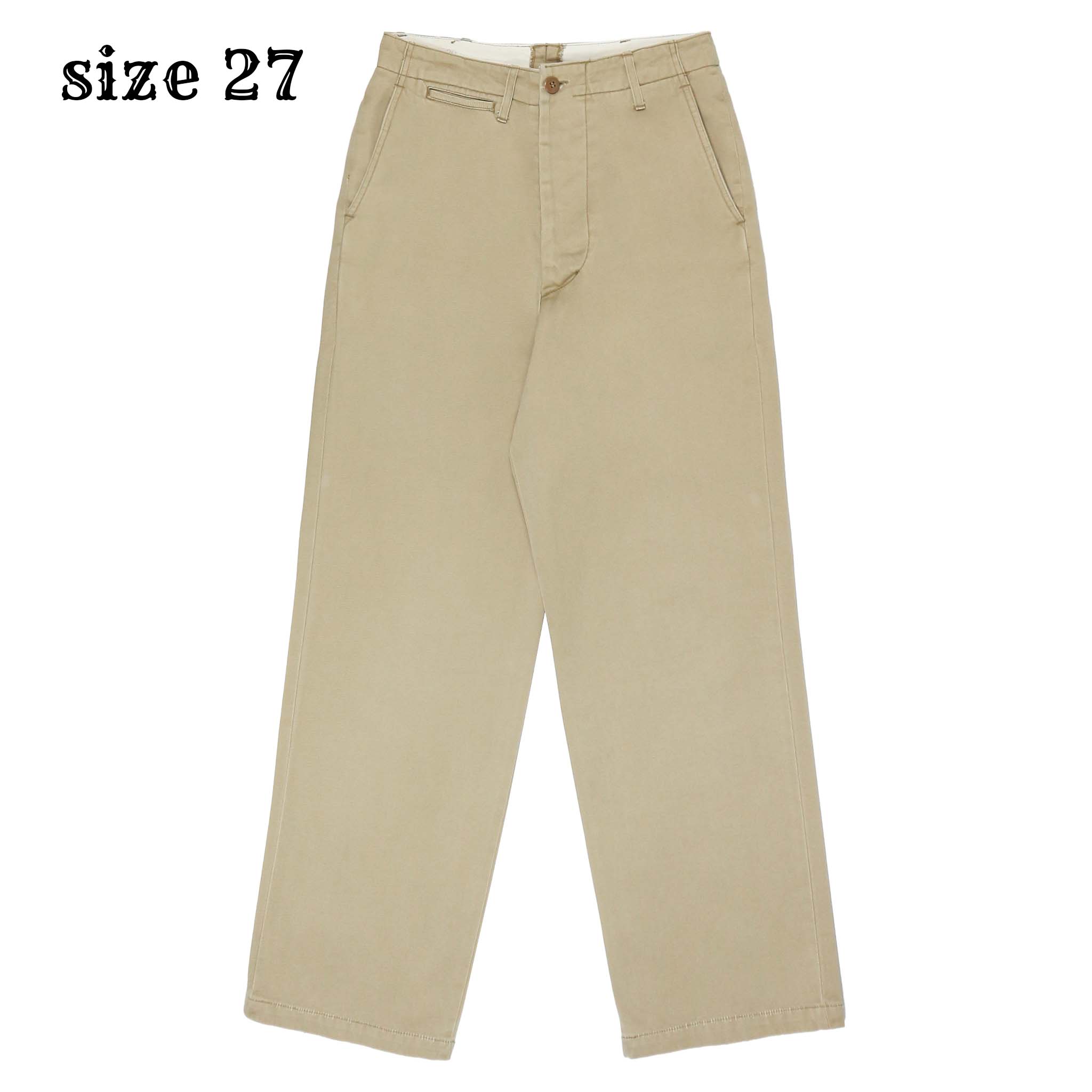 Buzz Rickson’s Type Military Khaki Trousers Size 27
