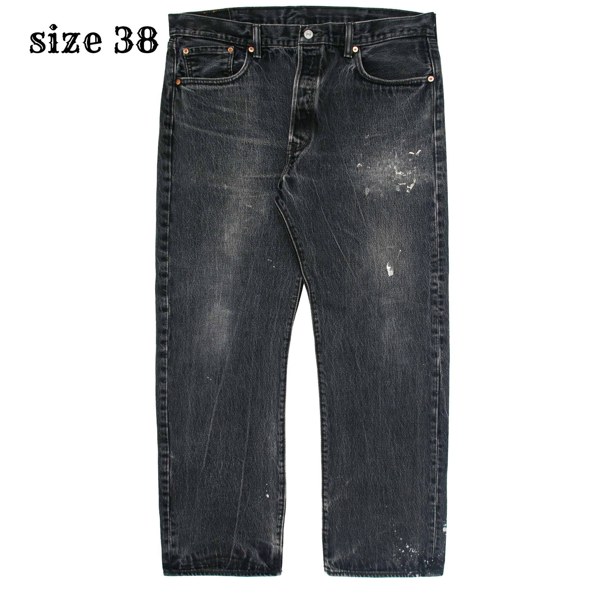 2010s Levi's 501 Black Denim Jeans Size 38