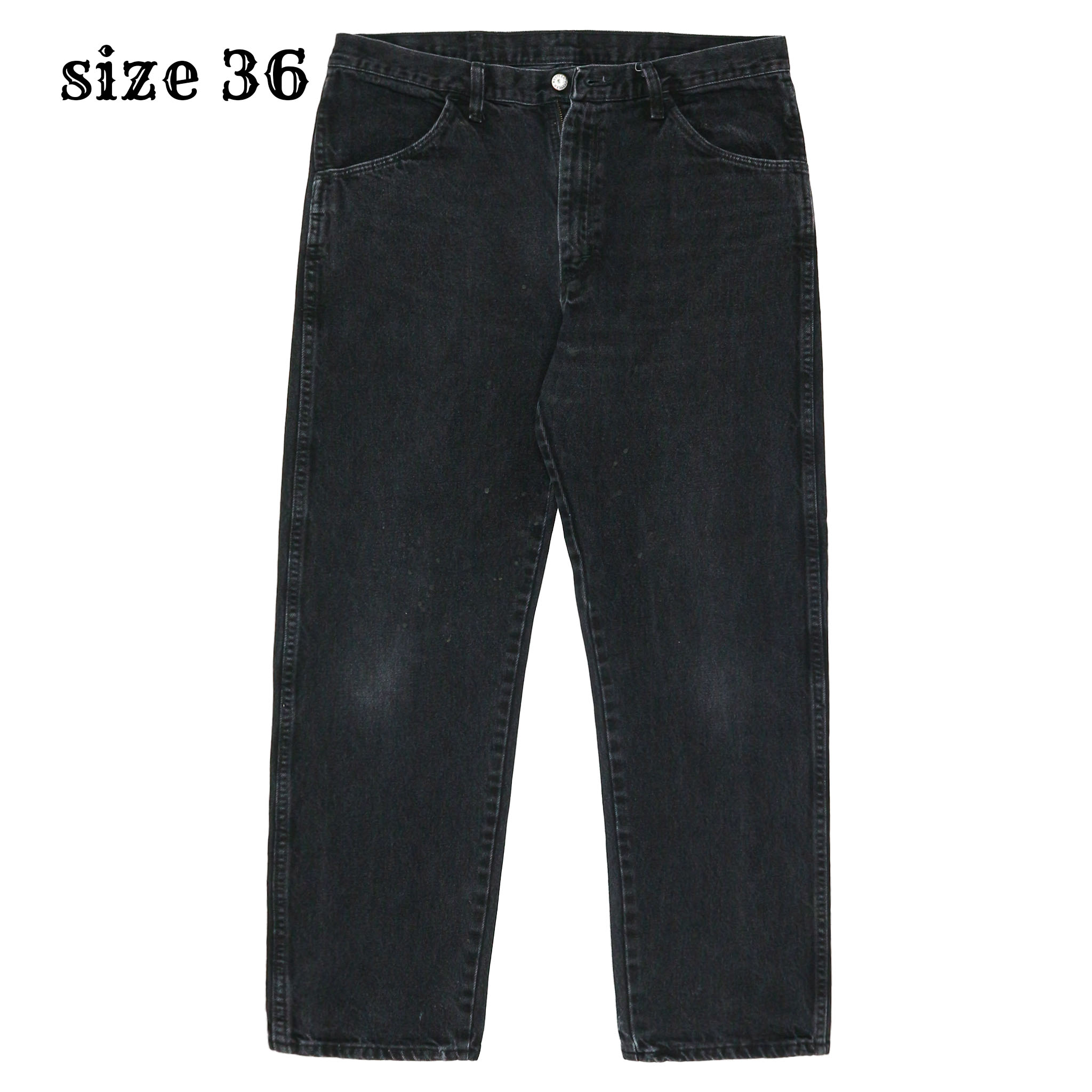 00s Rustler Black Denim Worker Jeans Size 36