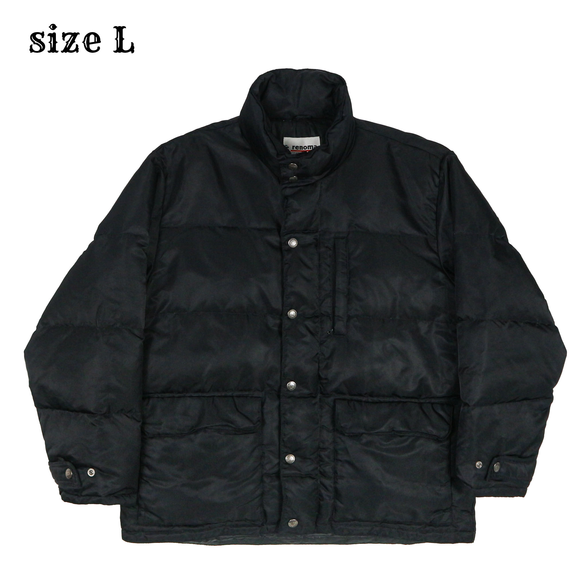 Renoma Brand Black Down Jacket Size L