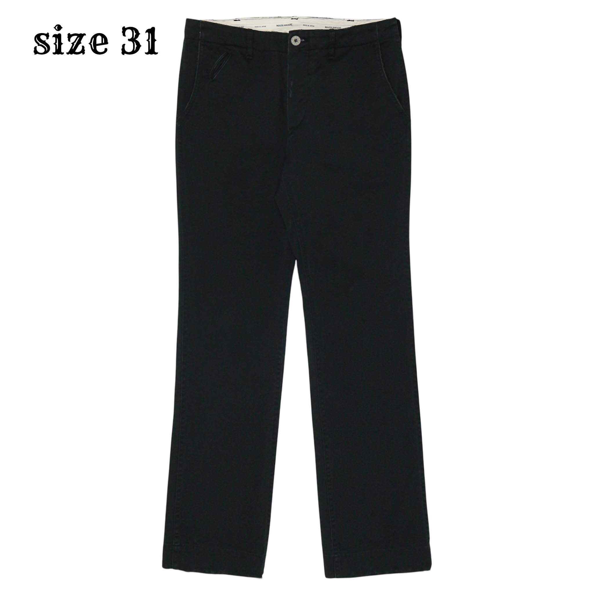 Markaware Made in Japan Black Trousers Size 31