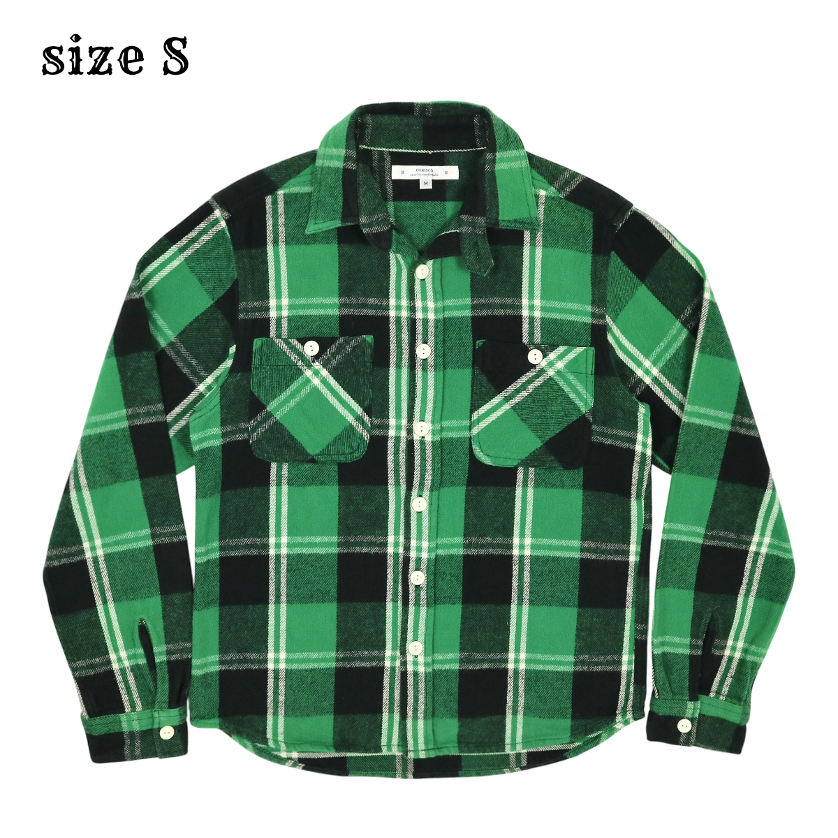 Corisco Plaid Flannel Work Shirt Size S