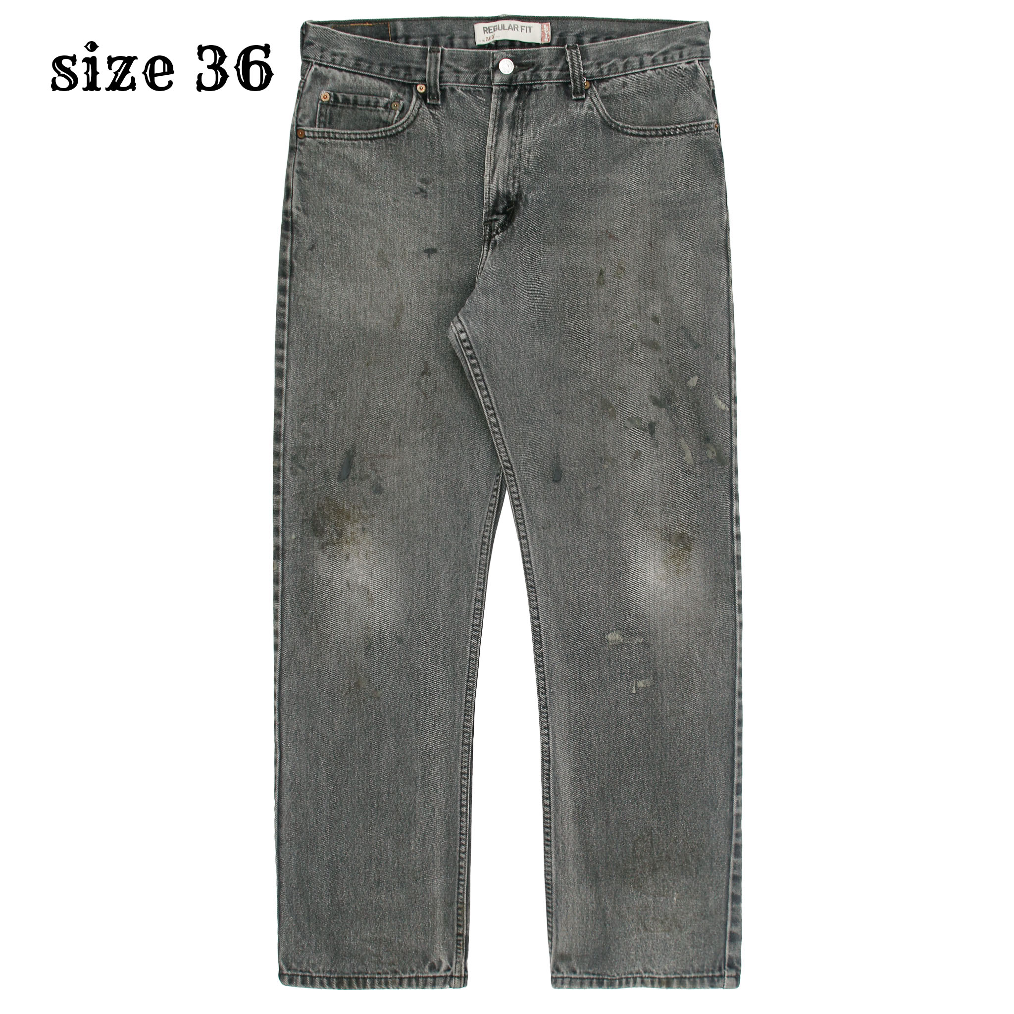 2000s Levi's 505 Faded Black Denim Jeans Size 36