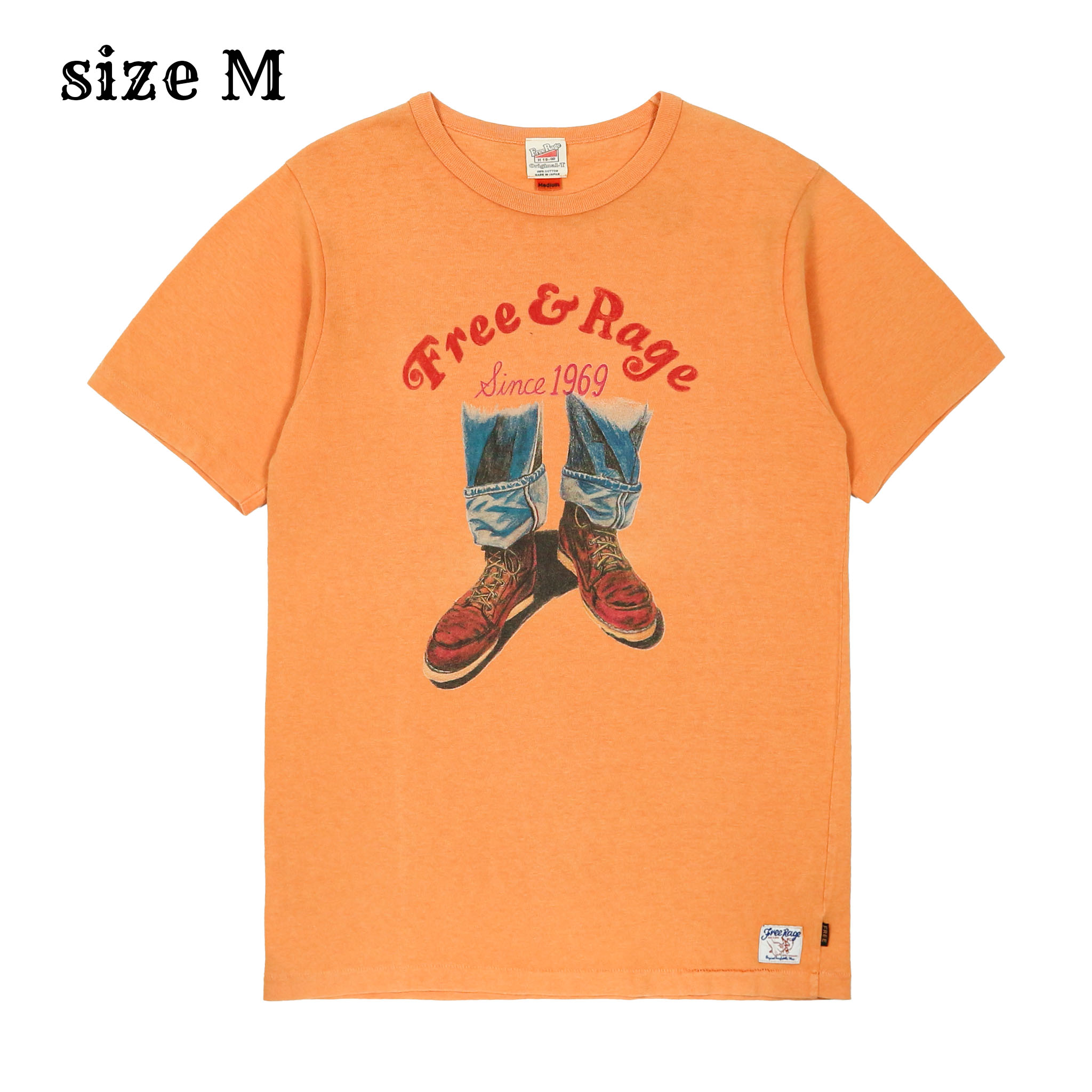 Free Rage Japan Boots Print T-Shirt Size M