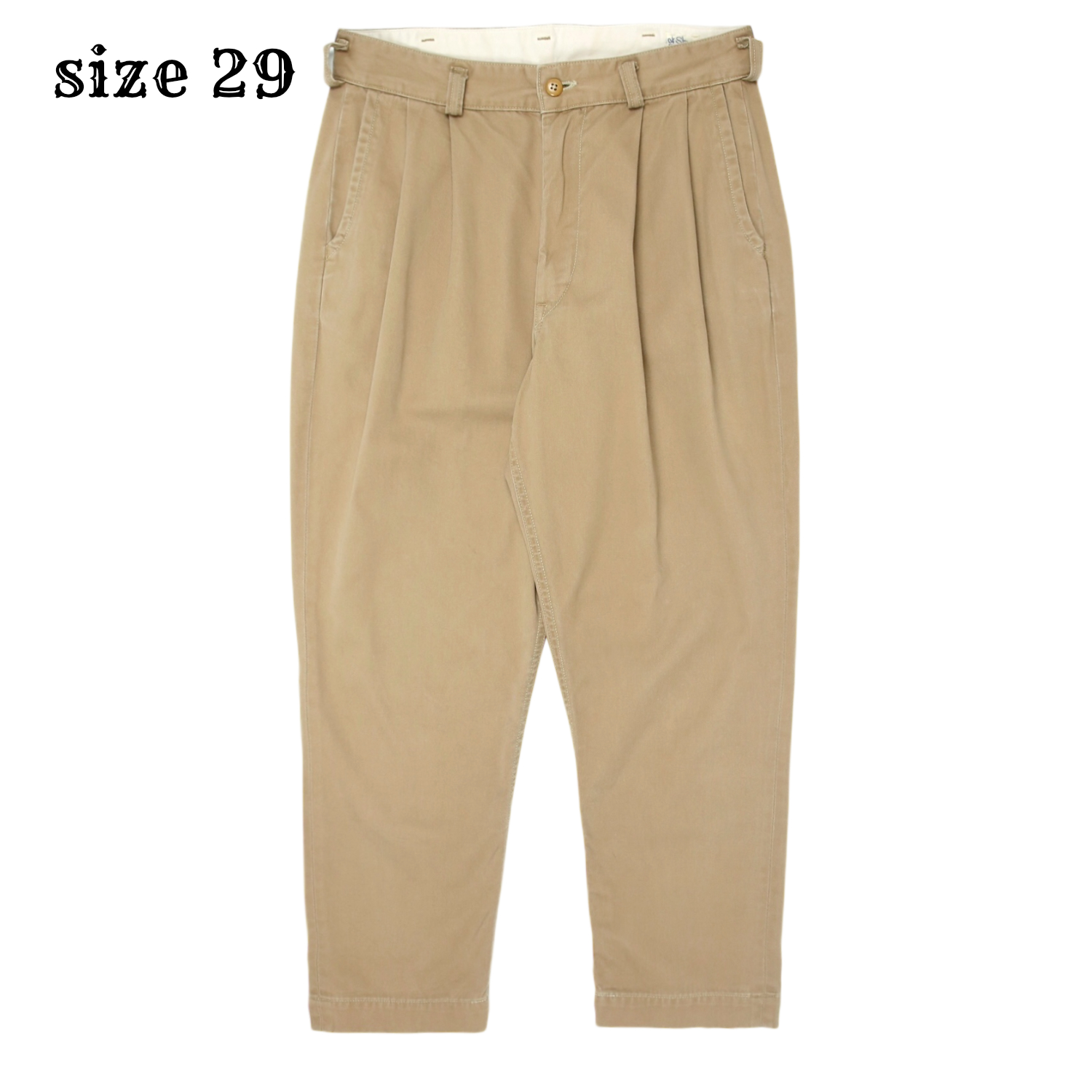 orSlow Japan Khaki Cropped Pants Size 29