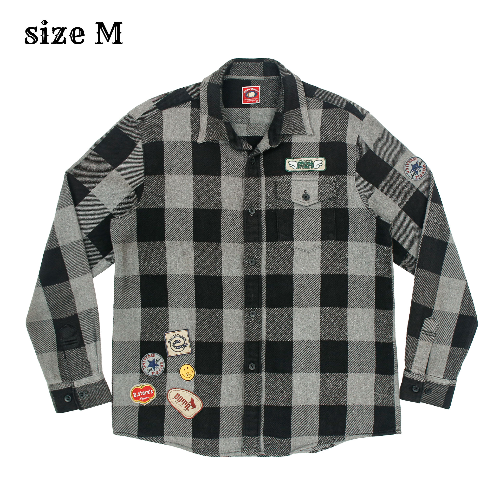 Drug Store's Heavy Flannel Check Shirt Size M