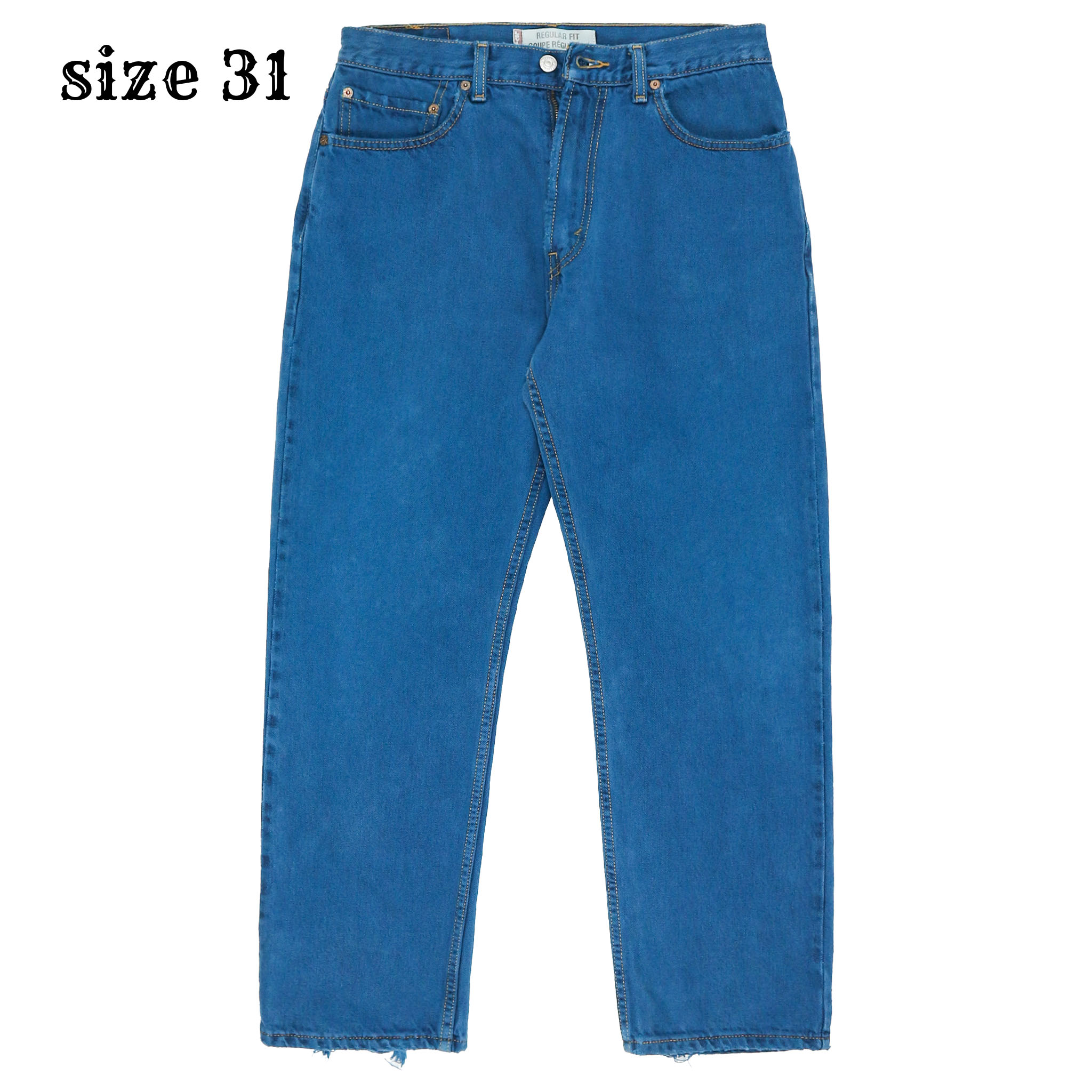 00s Levi's 505 Dyed Blue Denim Jeans Size 31