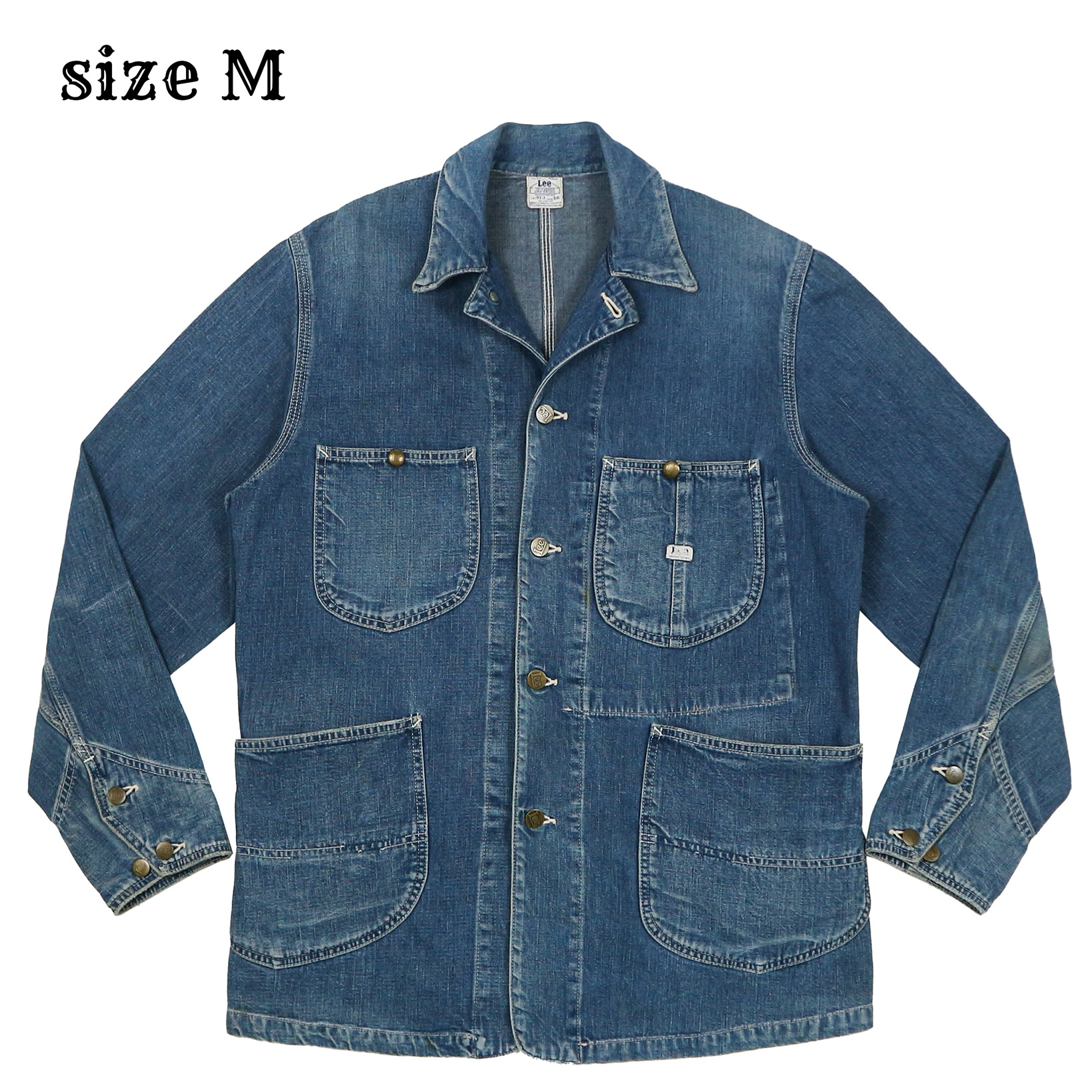 Lee Japan Lot 2412 Repro 40s 91-J Jelt Denim Chore Coat Size M