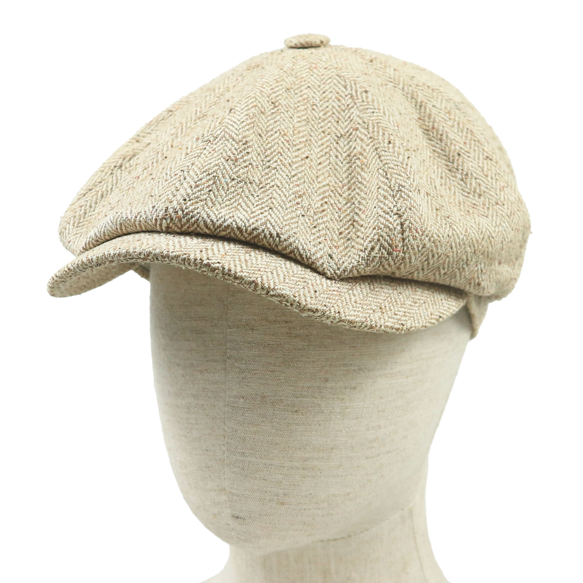 Stetson USA Silk Herringbone Newsboy Cap