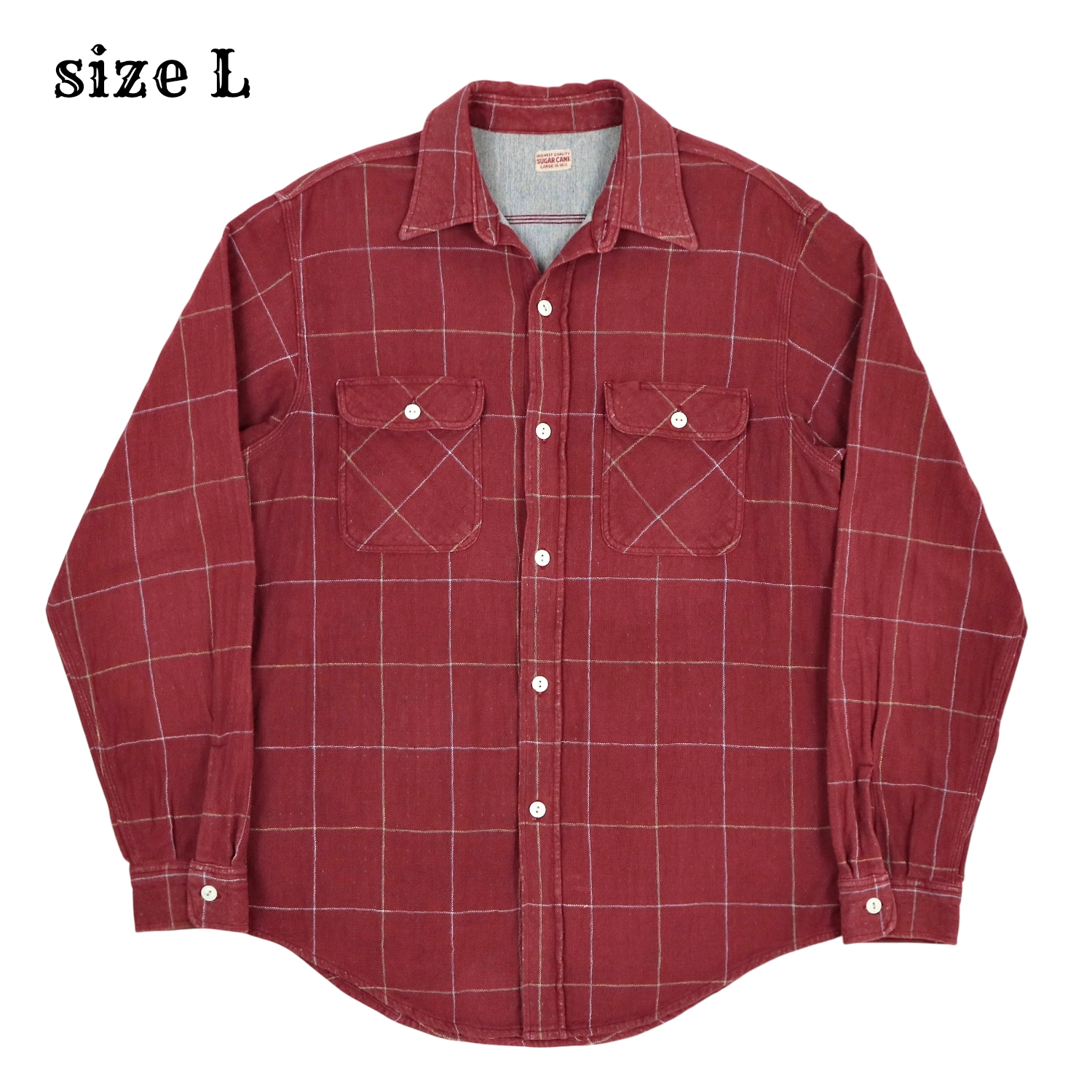 Sugar Cane Made in Japan Work Shirt Size L