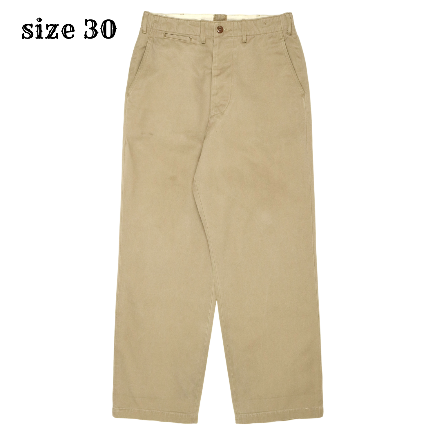 Buzz Rickson’s Type Military Khaki Trousers Size 30