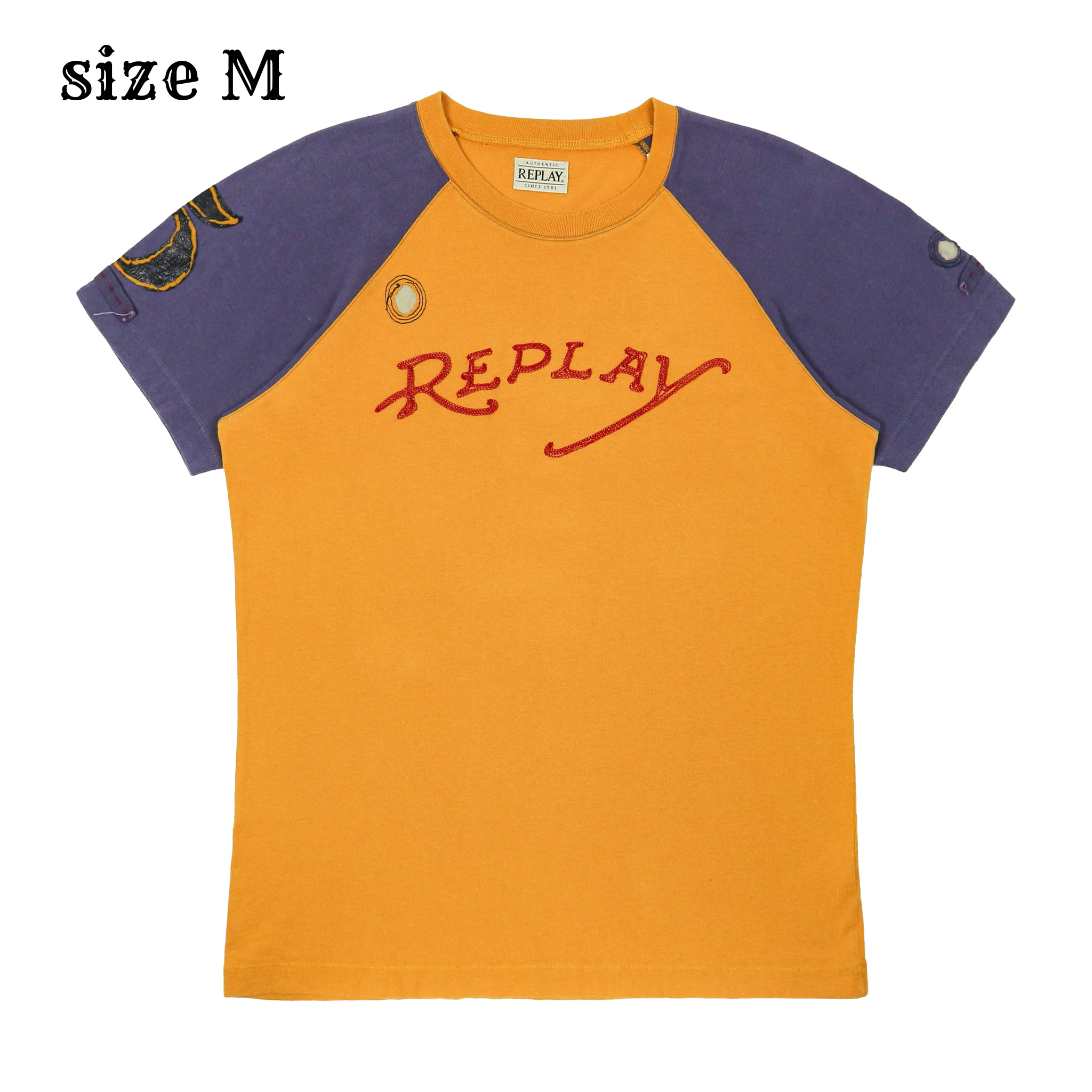Replay Logo Raglan T-Shirt Size M