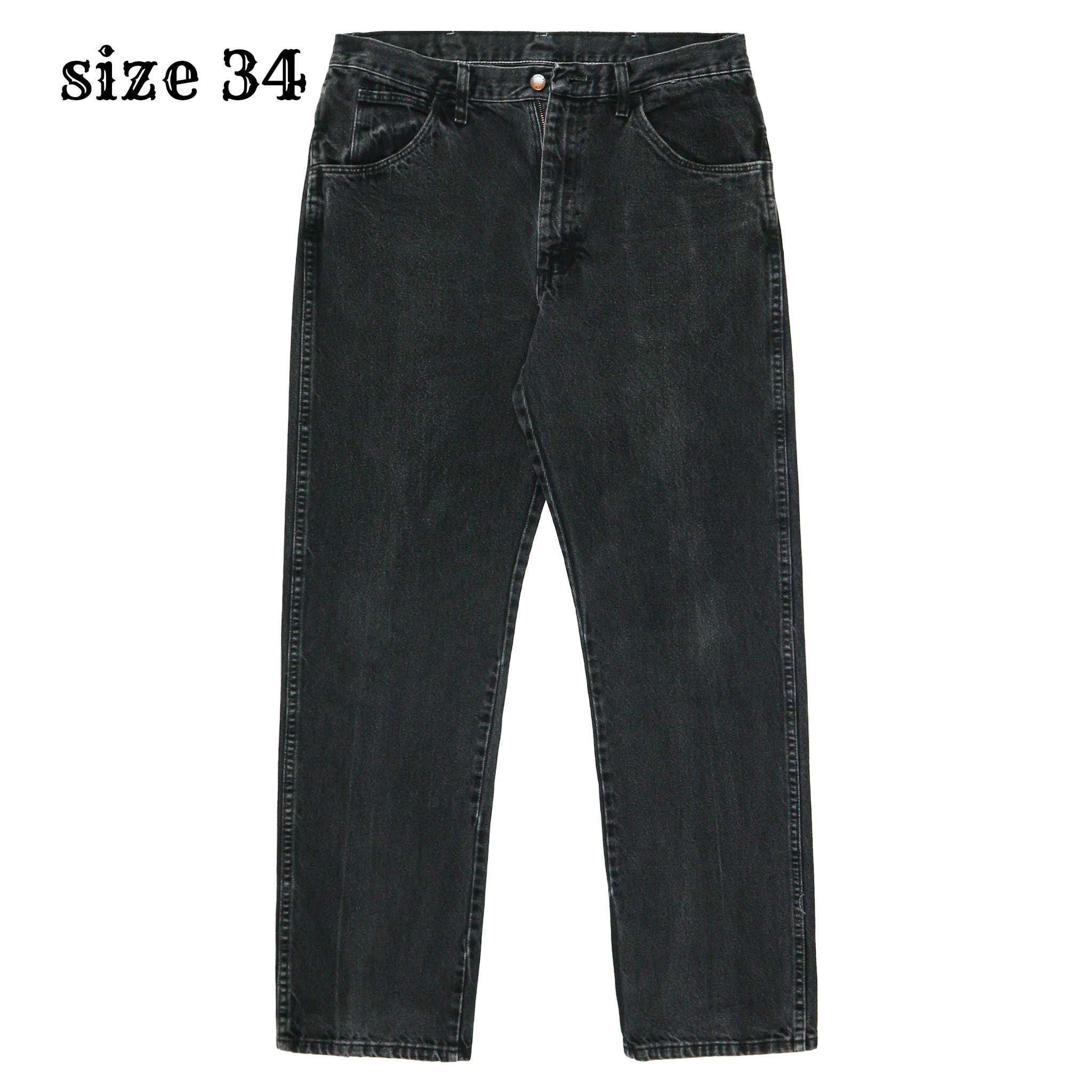 00s Rustler Black Denim Worker Jeans Size 34