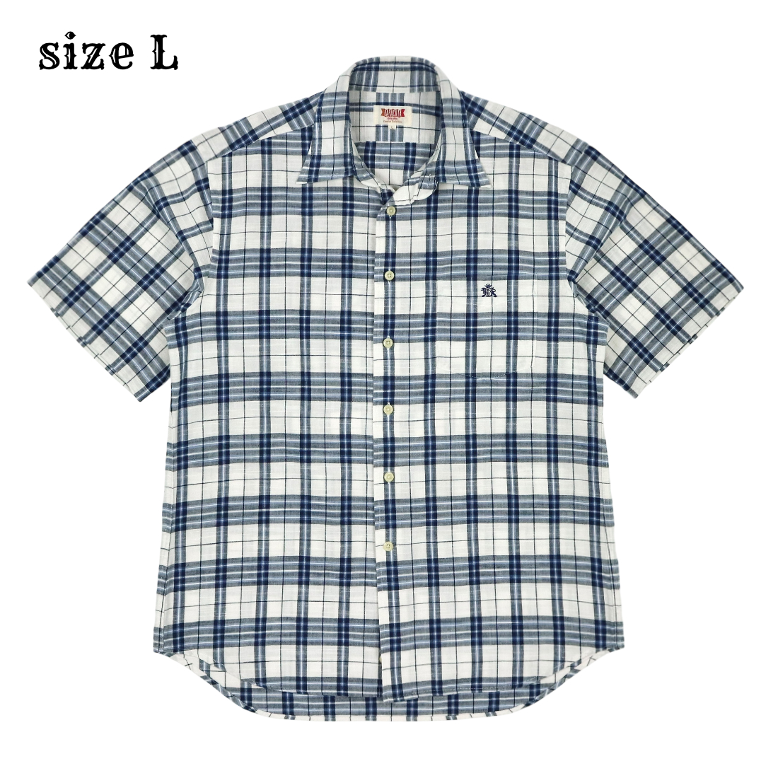 Baracuta England Plaid Shirt S/S Size L