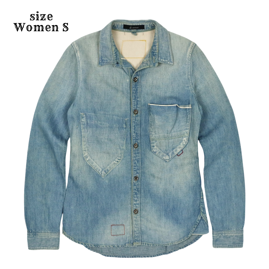 Johnbull Selvedge Denim Work Shirt Women Size S