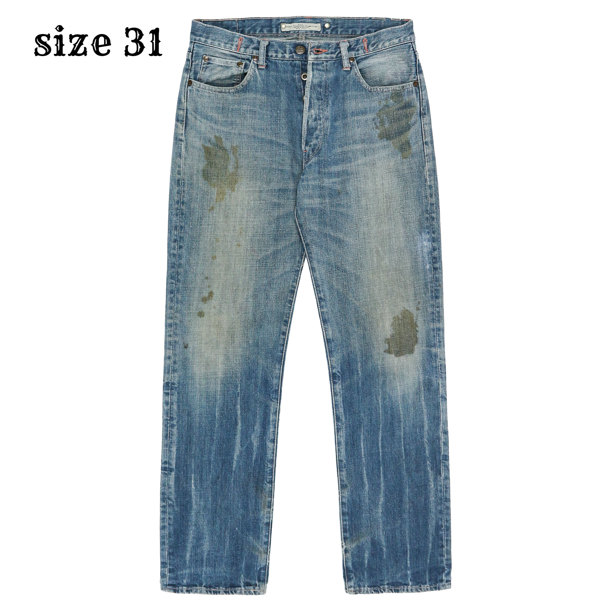 J.S. Homestead Japan Dirty Wash Denim Jeans Size 31