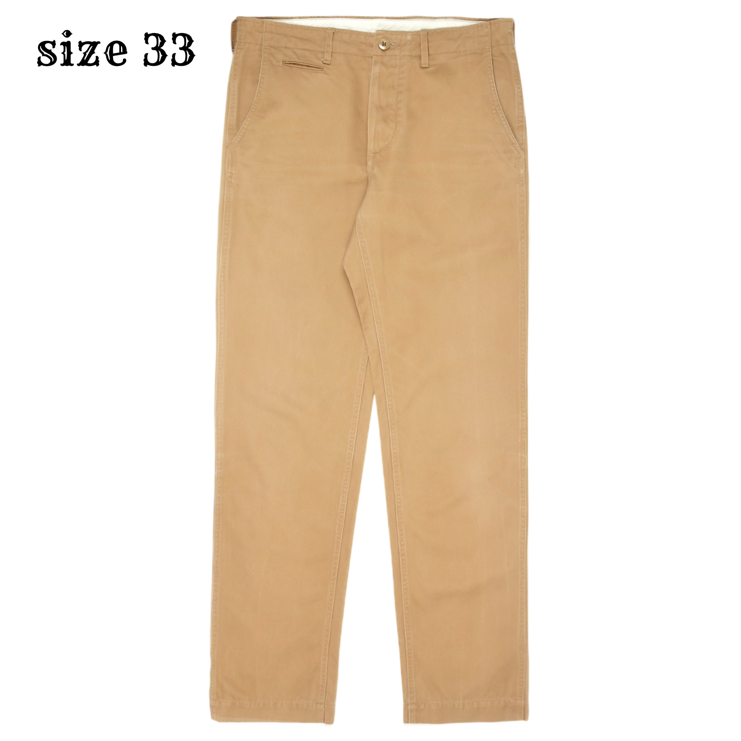United Arrows Button Fly Khaki Trousers Size 33
