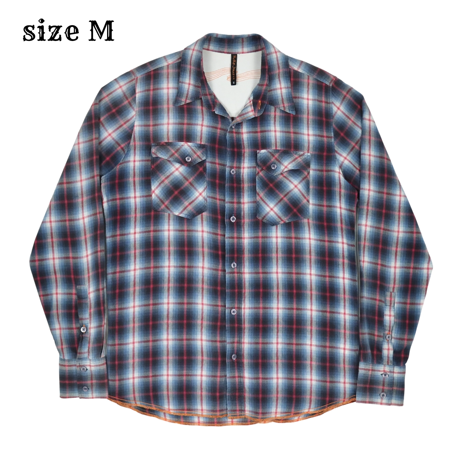 Nudie Jeans Co. Plaid Check Shirt Size M