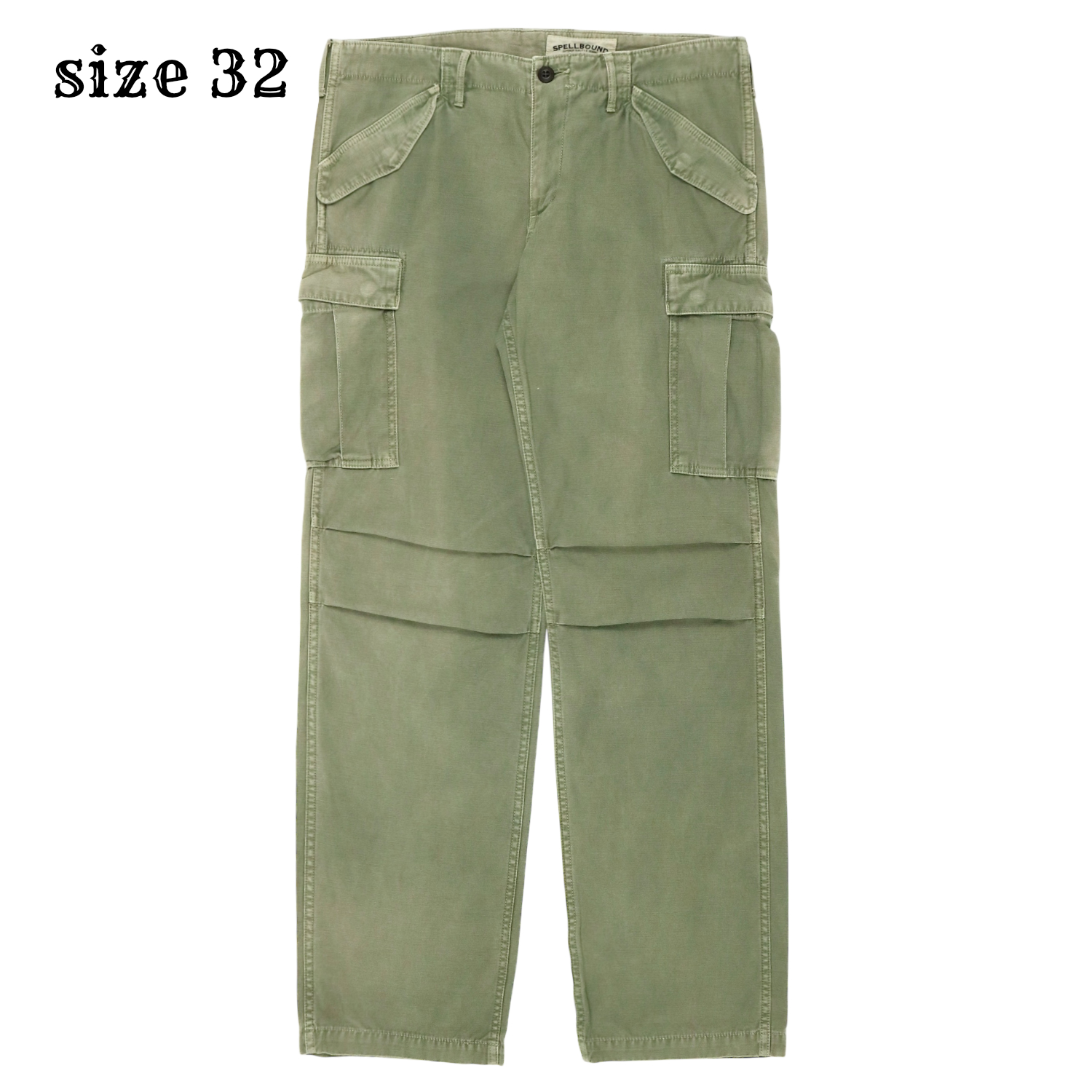Spell Bound Olive Sateen Utility Pants Size 32