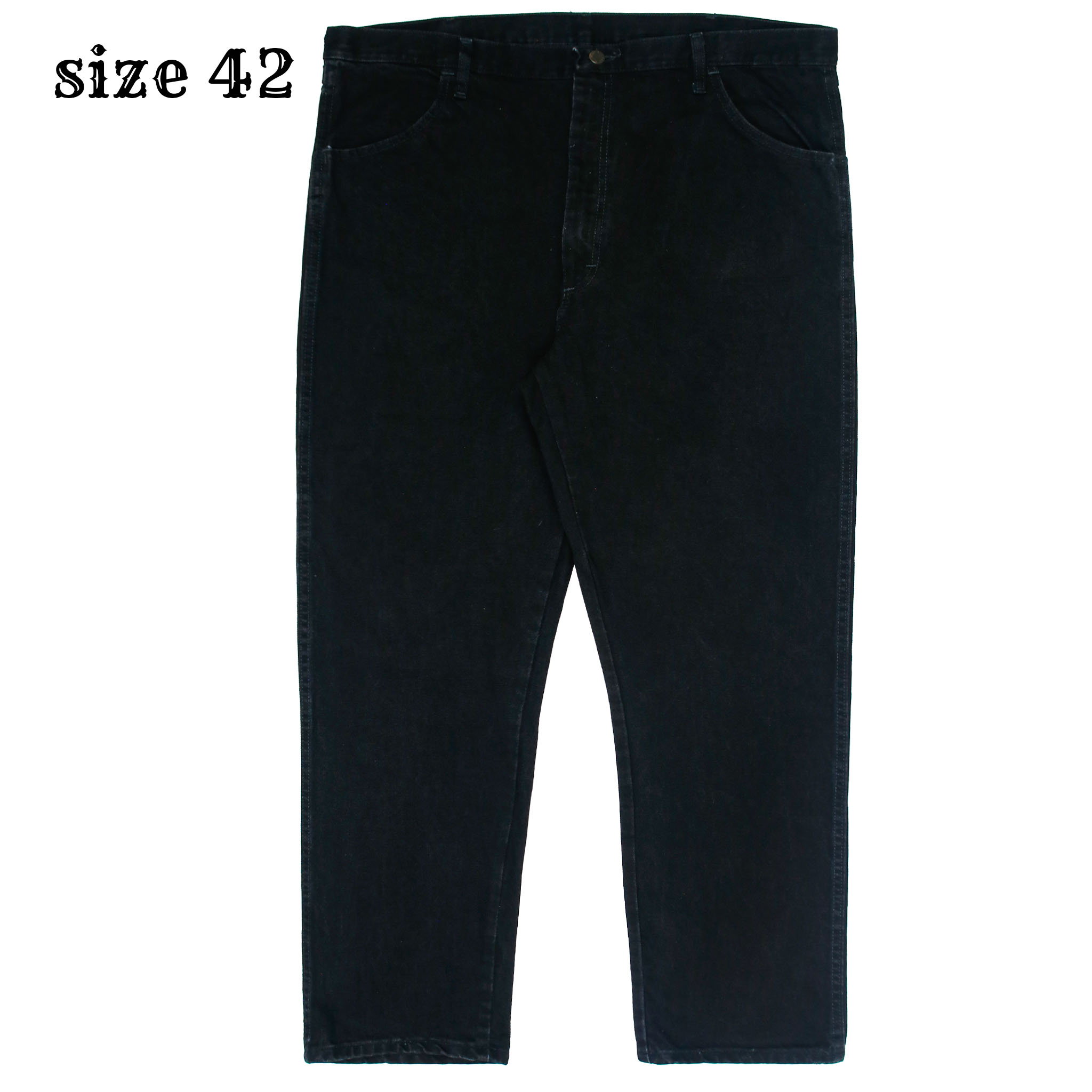 00s Rustler Black Denim Worker Jeans Size 42