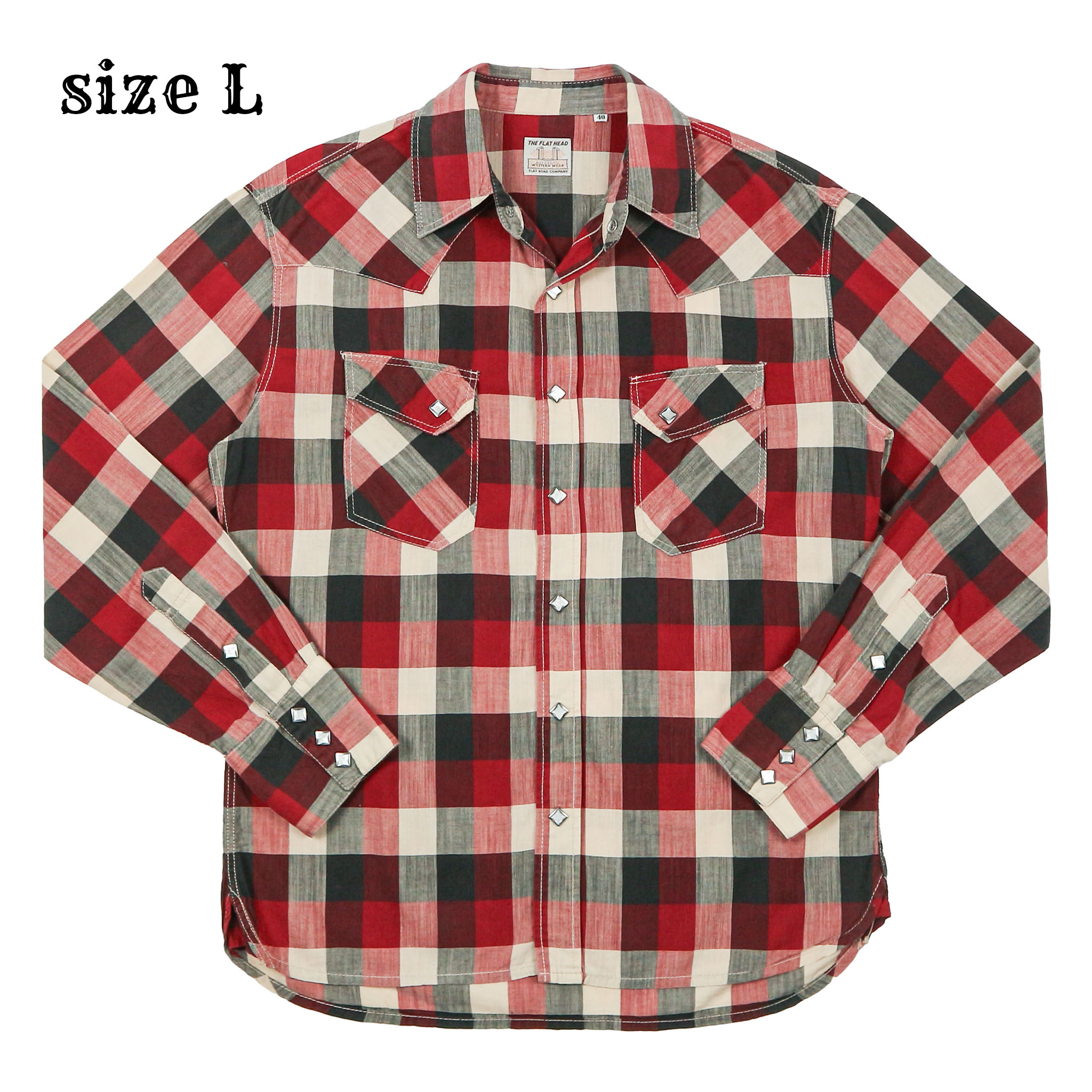 The Flat Head Chambray Western Shirt Size  L