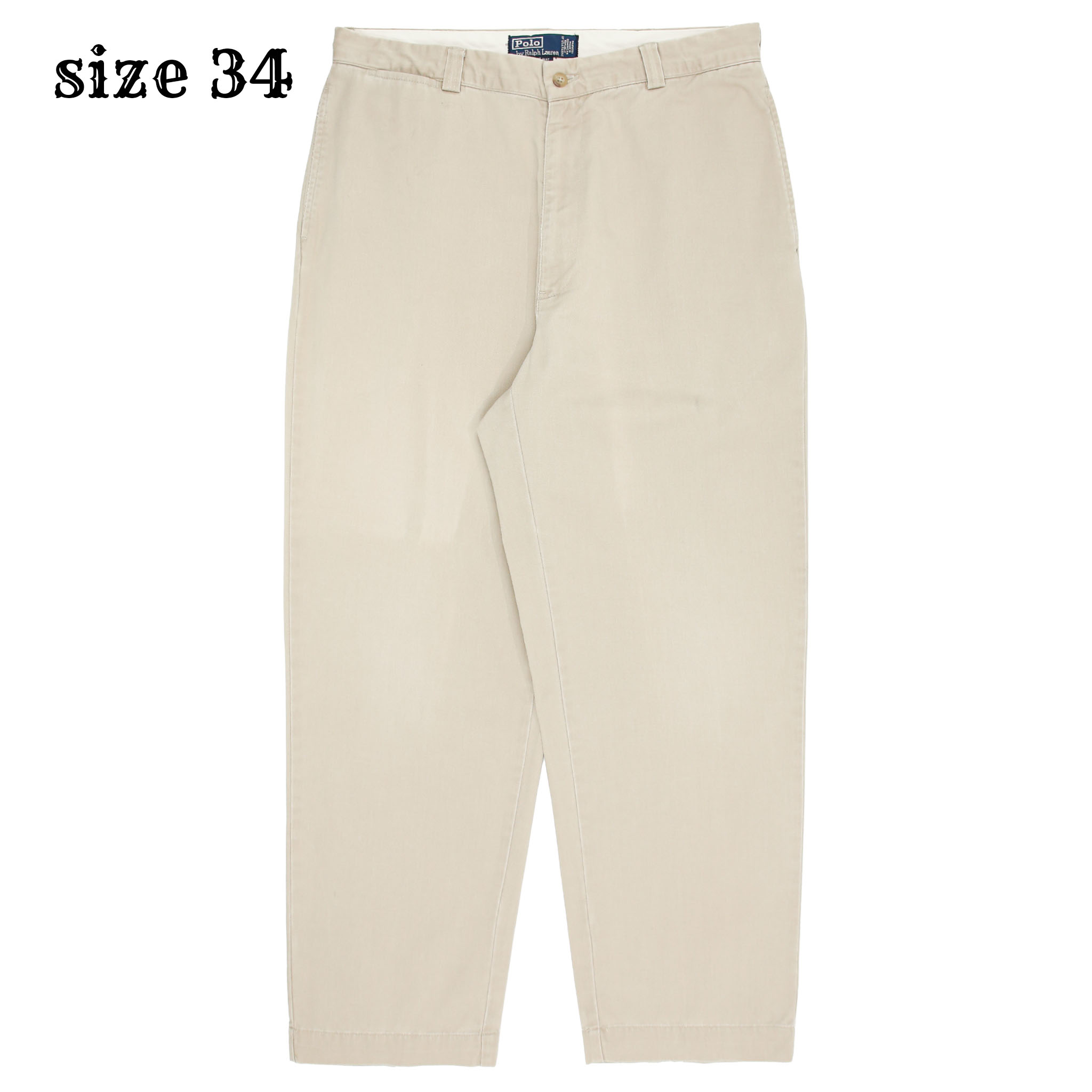 Polo Ralph Lauren Khaki Pants Relaxed Fit Size 34