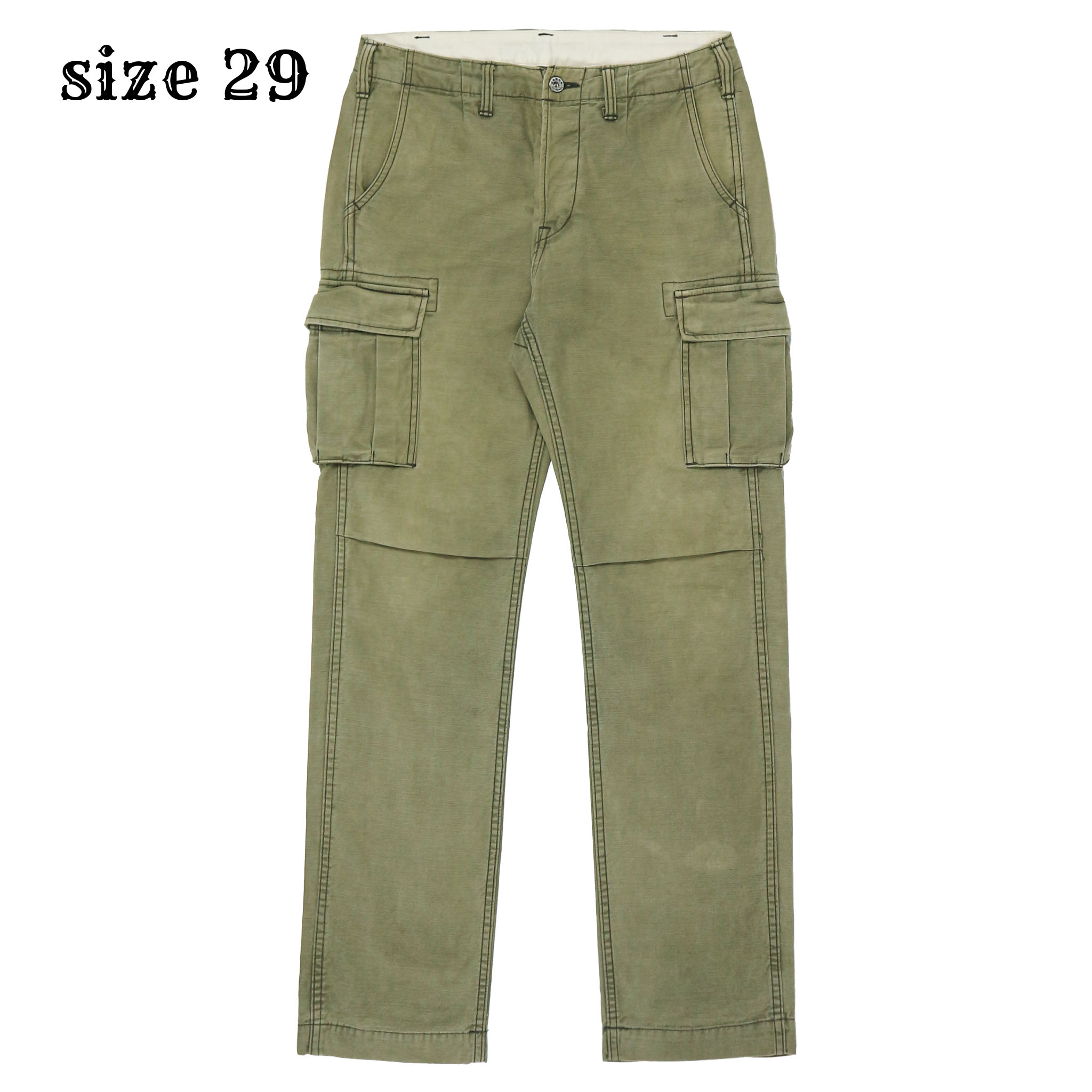 Momotaro Japan Olive Sateen Utility Pants Size 29