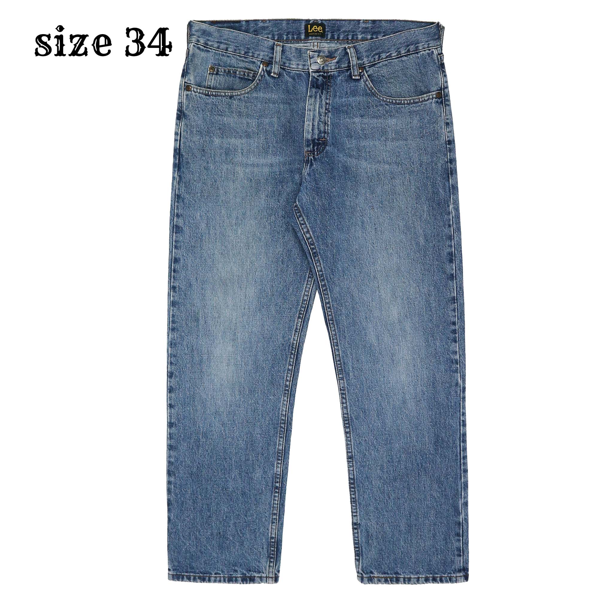 00s Lee Denim Faded Blue Jeans Size 34