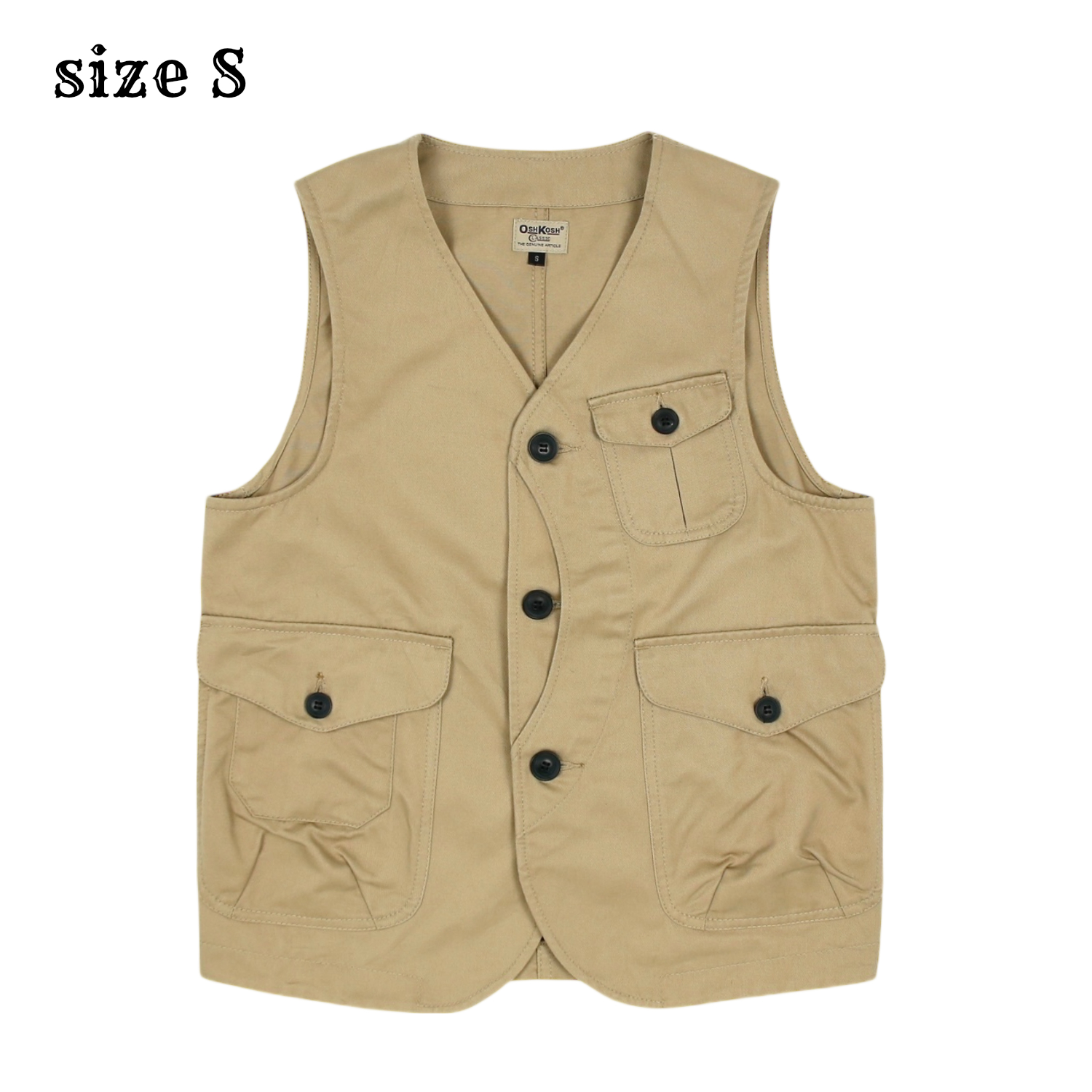 OshKosh Classic Khaki Work Vest Size S