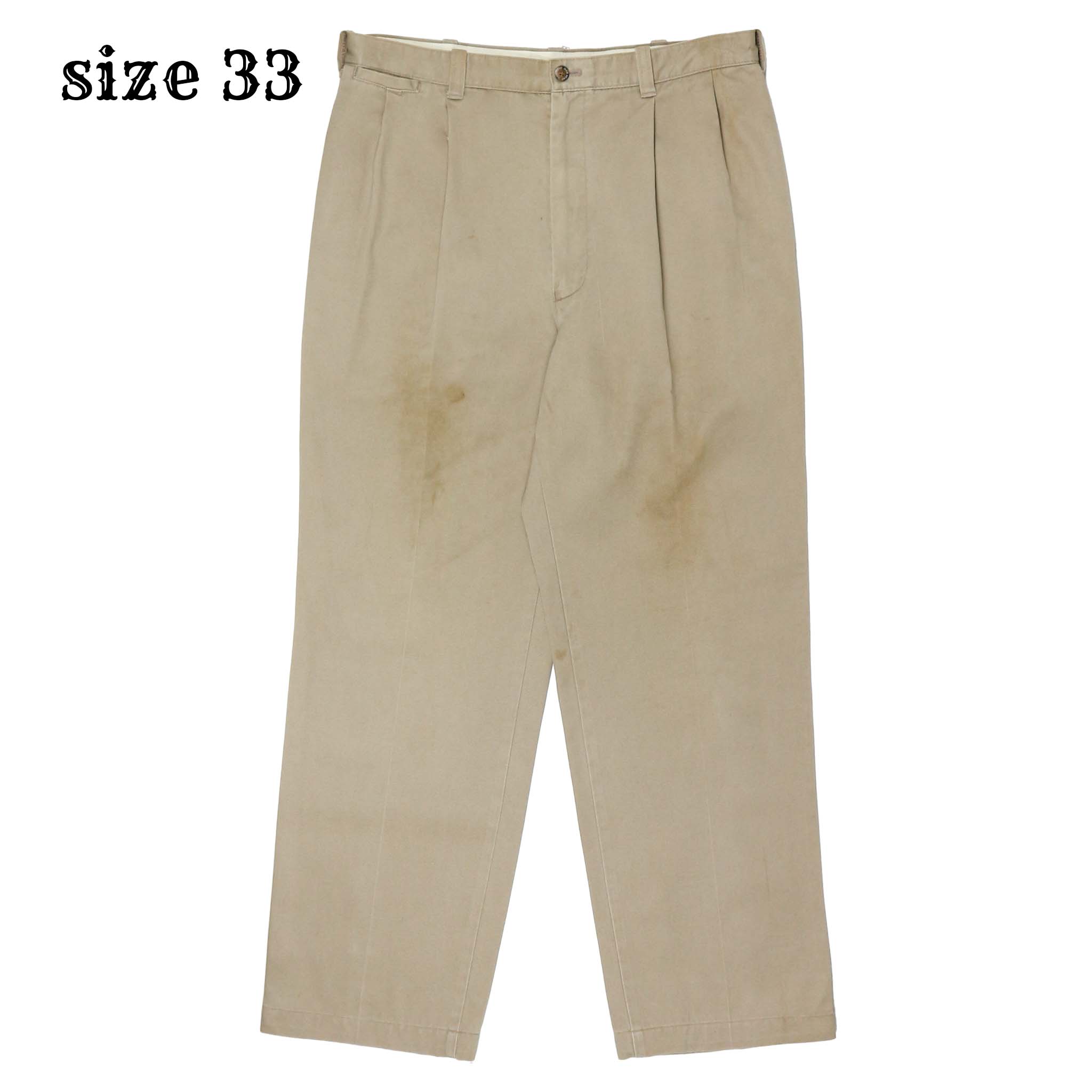 Duck Head Classic Pleated Khaki Trousers Size 33