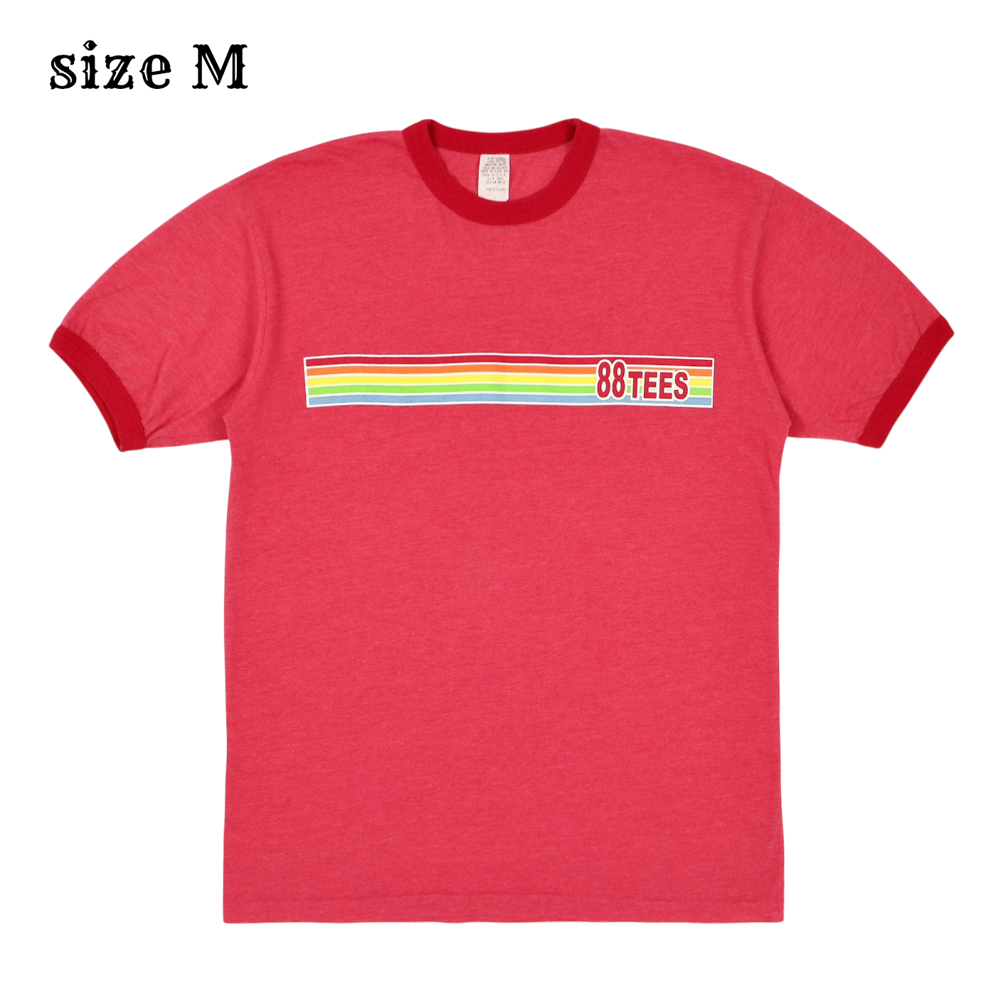 88Tees USA Made Ringer Tee Shirt Size M