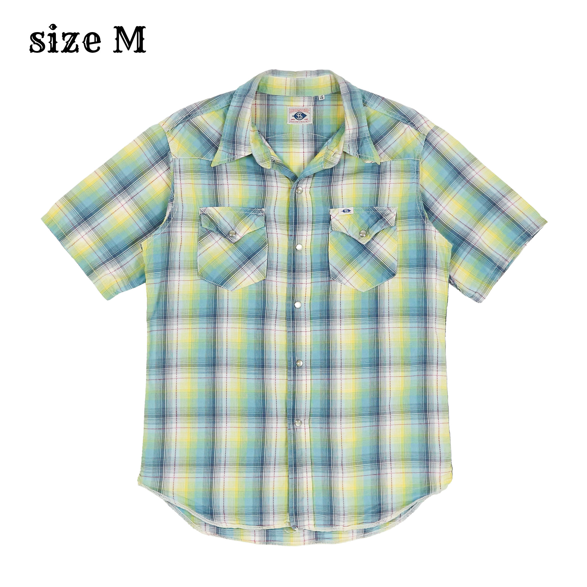 Pherrow's Stormy Blue S/S Western Shirt Size M