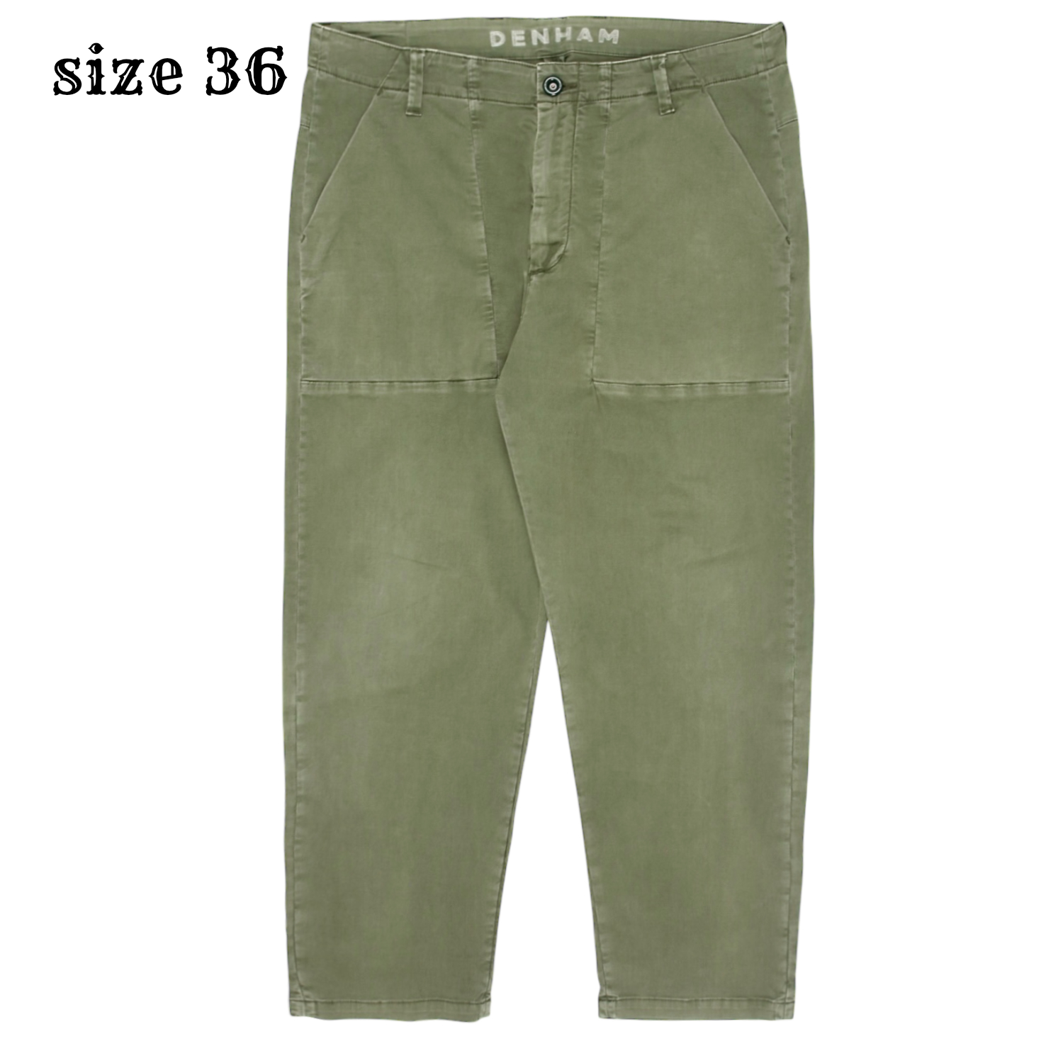 Denham Brand Olive Fatigue Pants Size 36