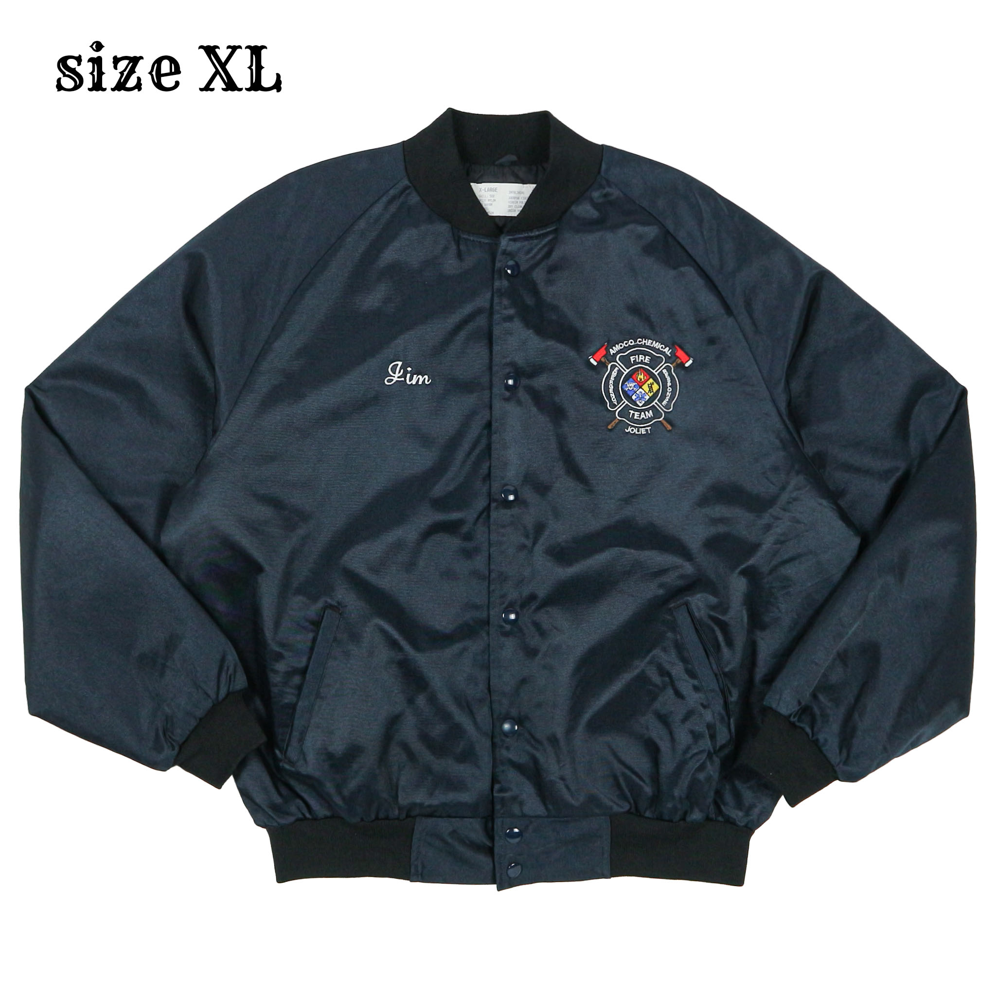 Vtg USA Union Label Amoco Fire Team Jacket Size XL