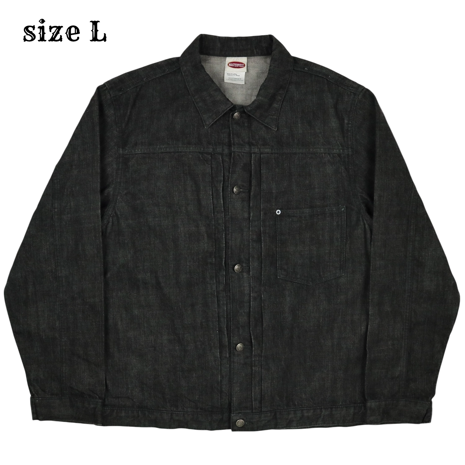 Masterpiece Japan Black Denim Jacket Size L