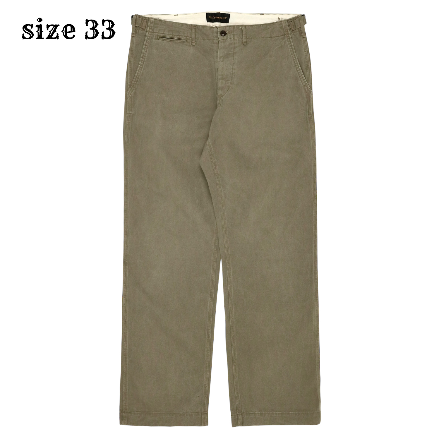 A Vontade Made in Japan Cotton Twill Pants Size 33