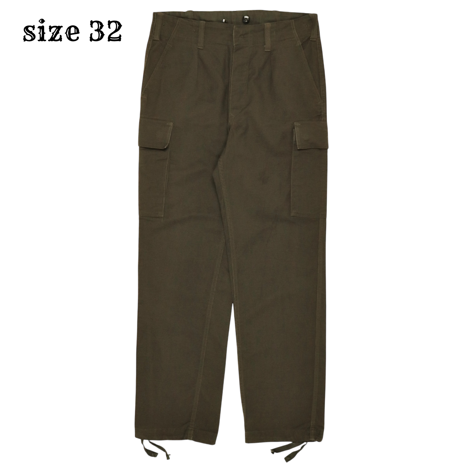 90s German Army Moleskin Cargo Pants Size W32