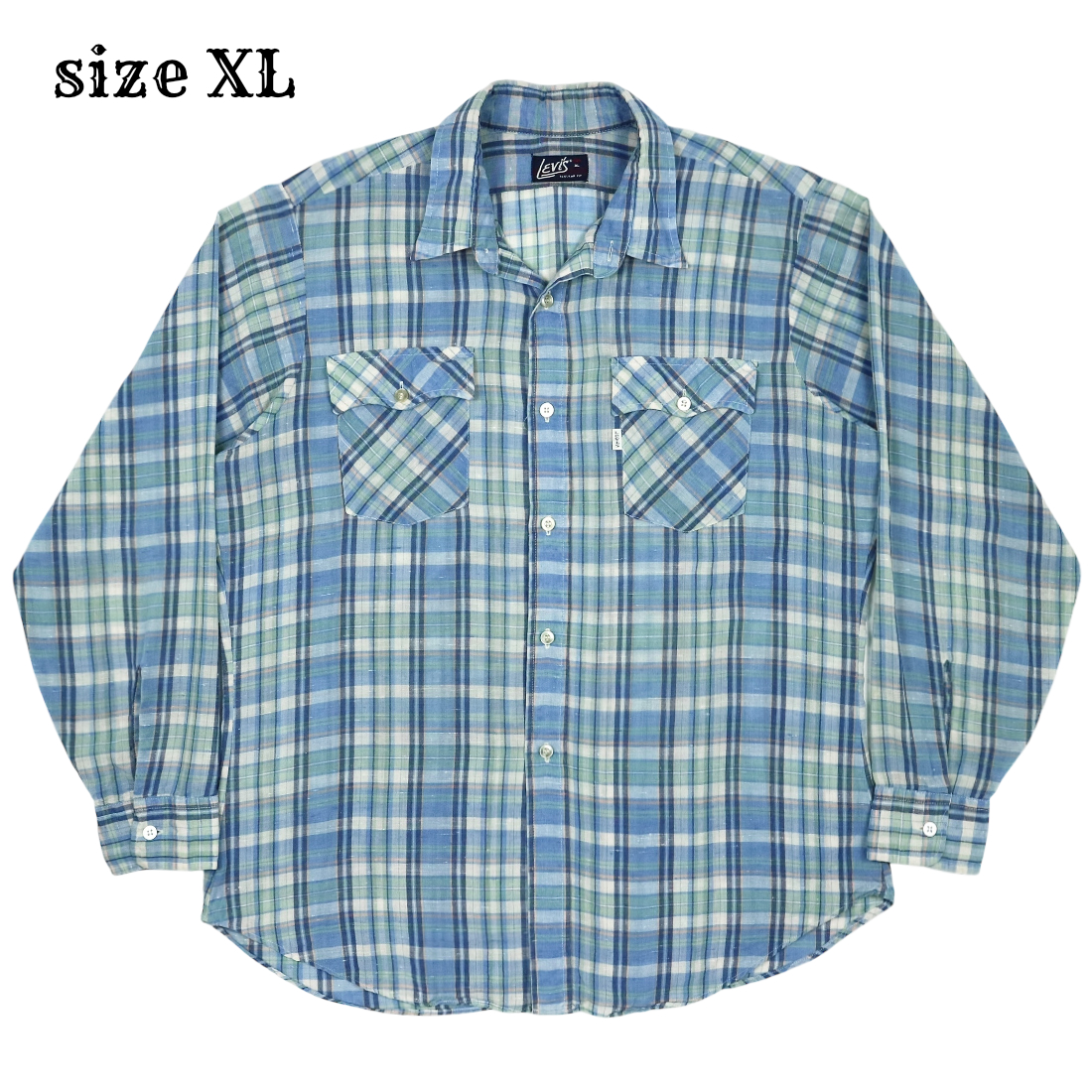 Vintage 80s Levi's Plaid Shirt Size XL