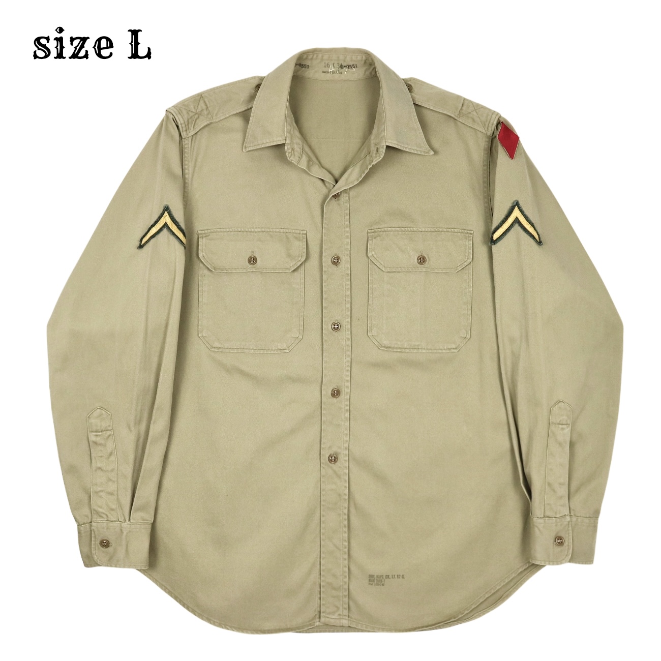 Vintage 60s U.S. Army Uniform Shirt Size L
