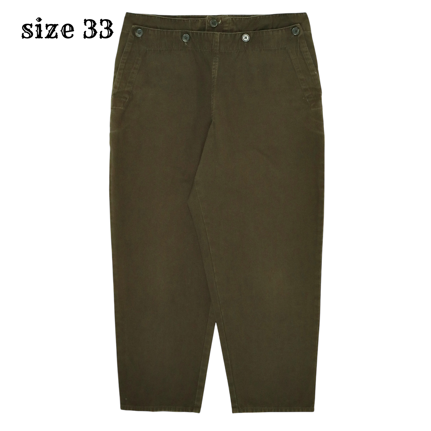 Chums Olive Utility Tapered Pants Size 33