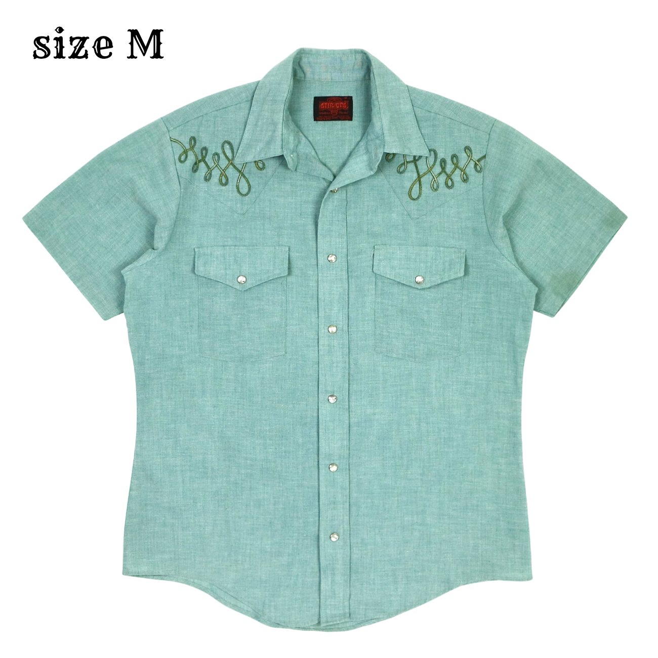 Vintage 70s Stir-ups USA Western Shirt Size M