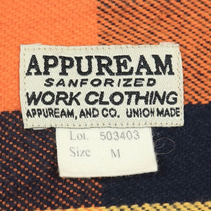 Appuream Heavy Flannel Work Shirt Size S