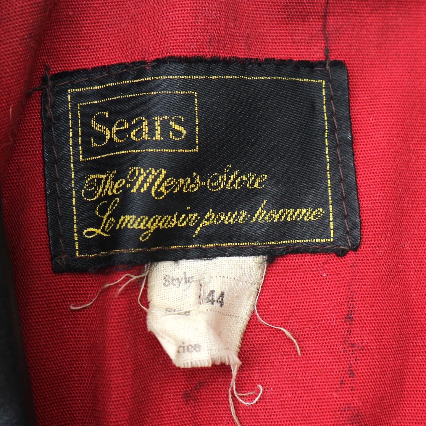 Vintage 70s Sears Biker Leather Jacket Size L