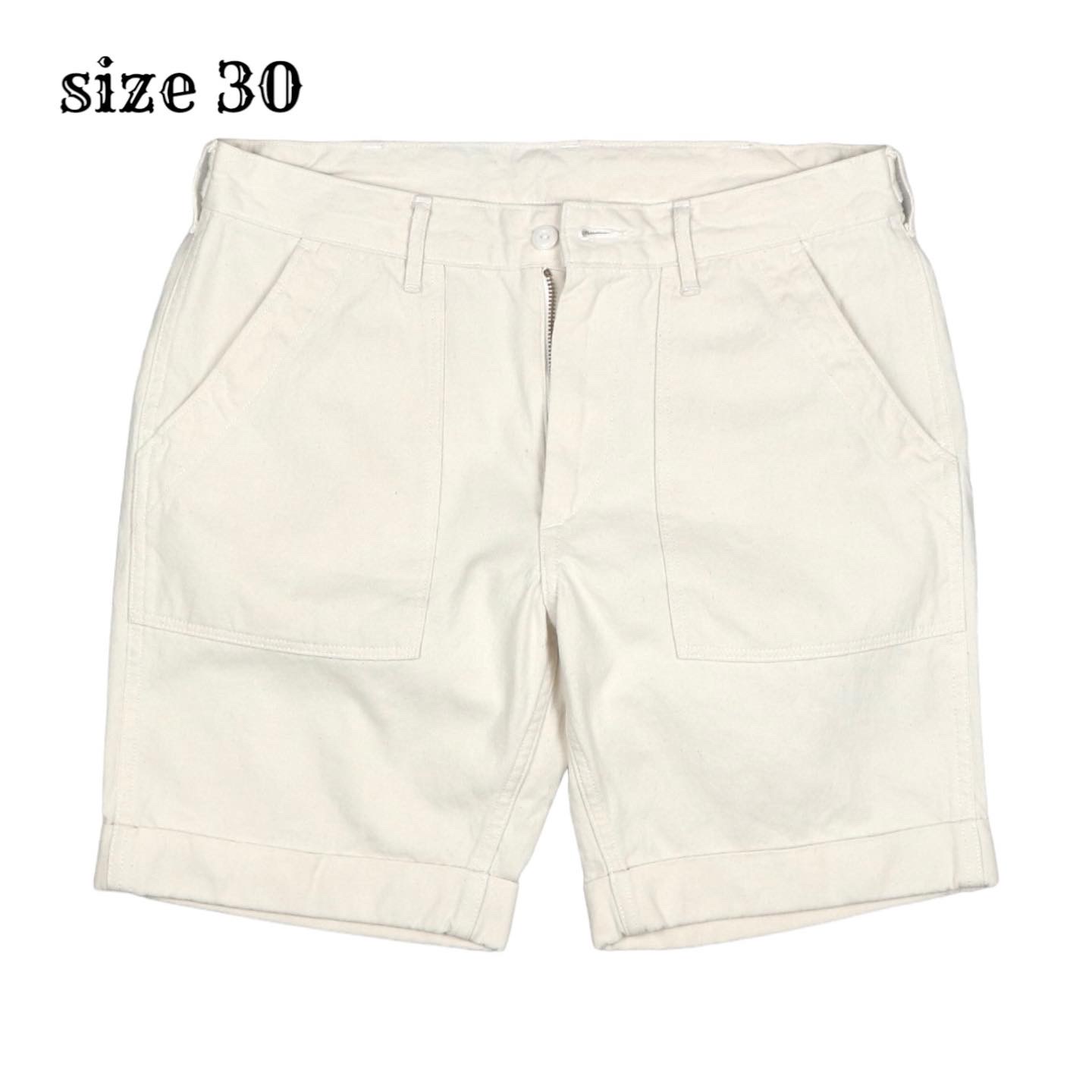 Danton White Canvas Shorts Size 30