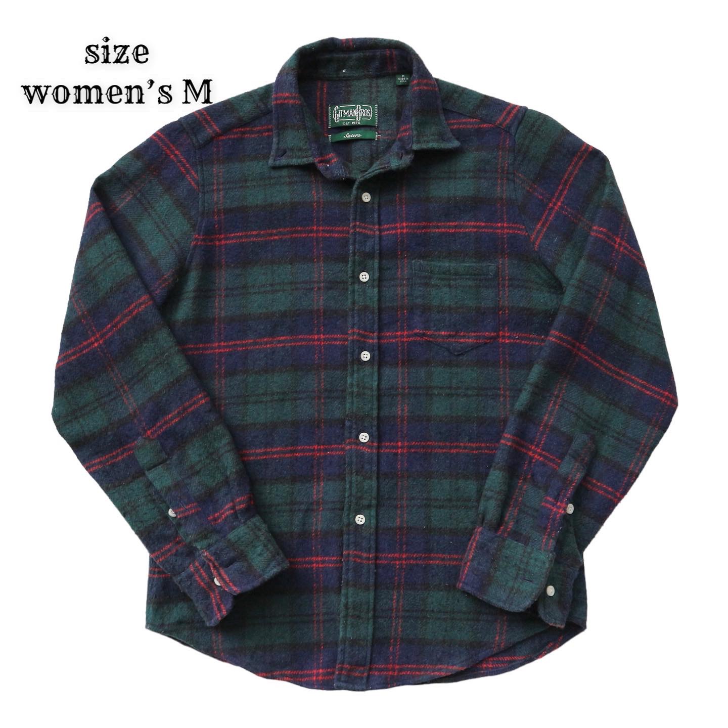 Gitman Bros USA Flannel Shirt for Women Size M